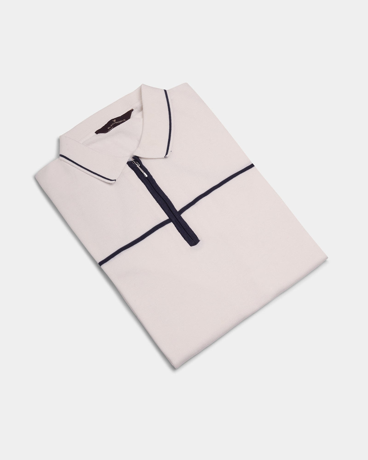 Off White Textured Polo - Licia