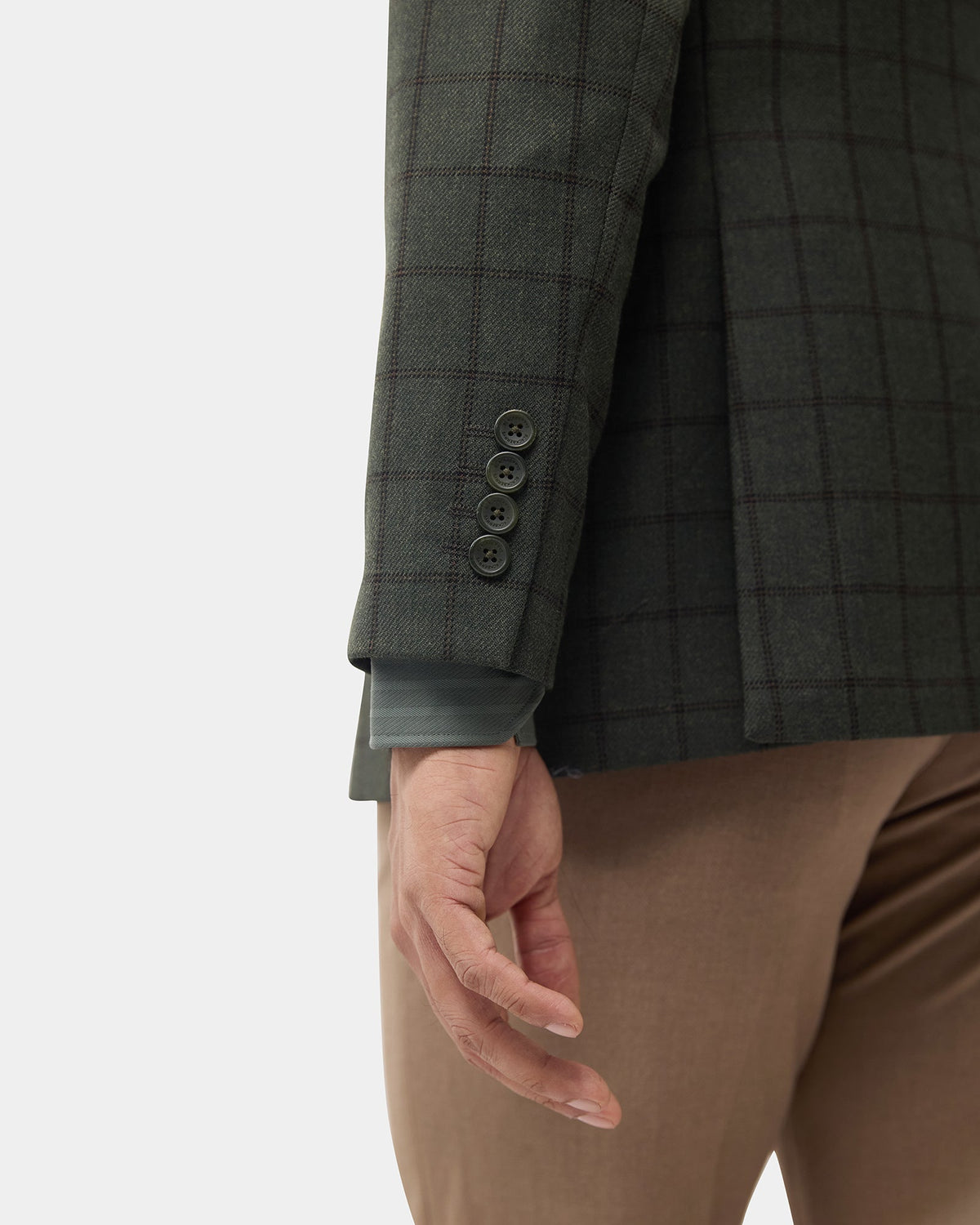 Olive Check Blazer - Windor