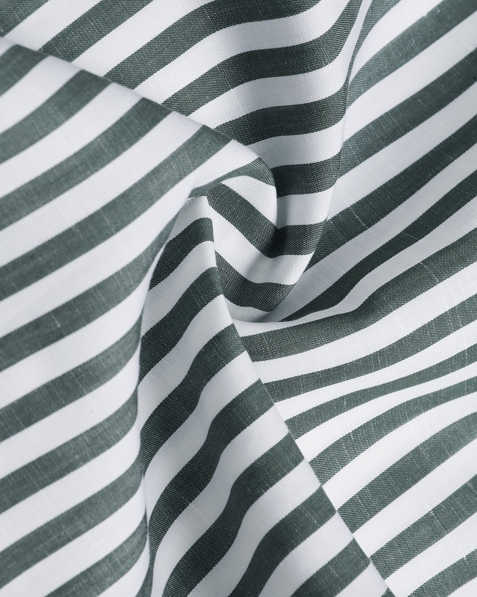 Olive Linen Stripe Shirt - Kylen