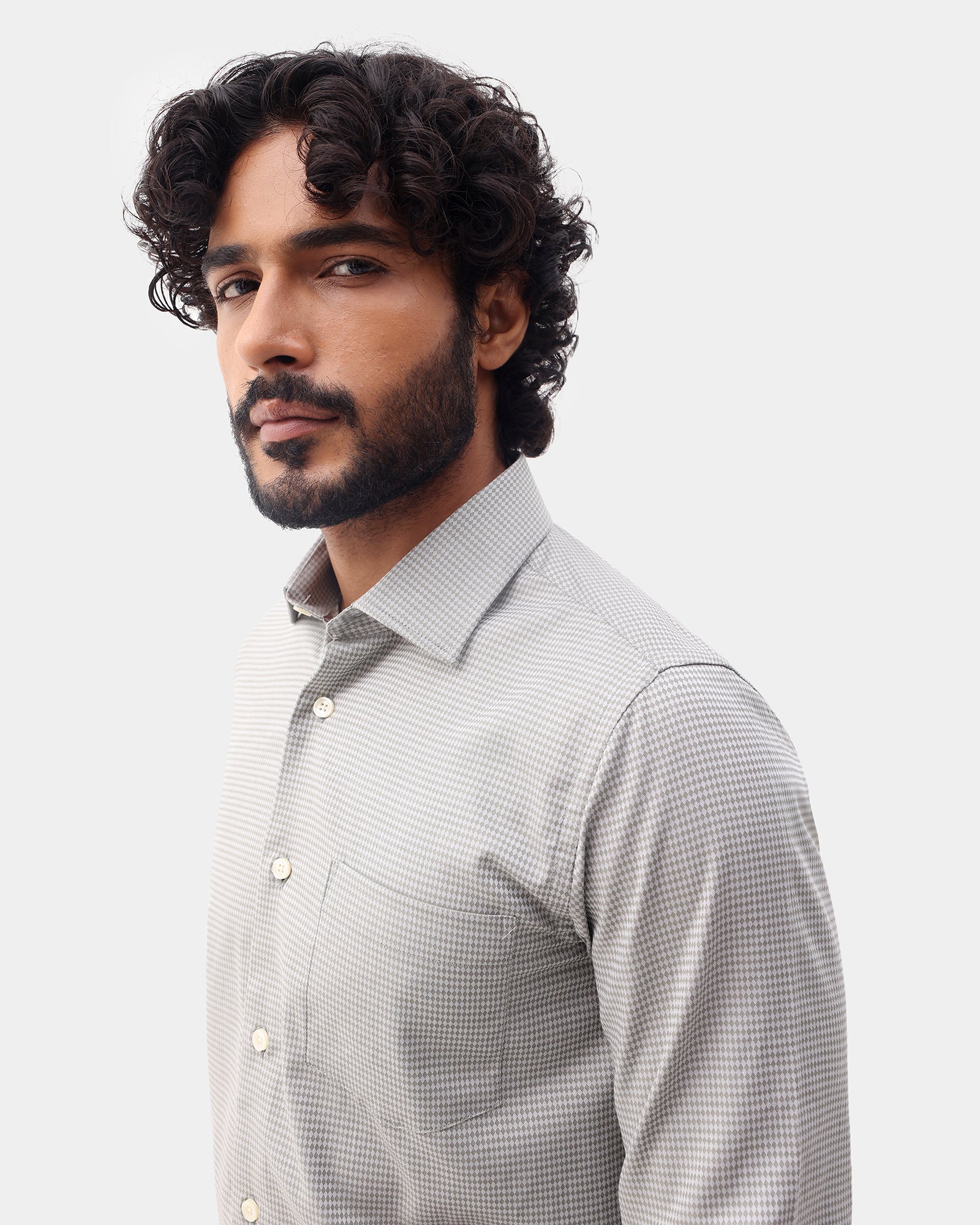Olive Textured Shirt - Expression