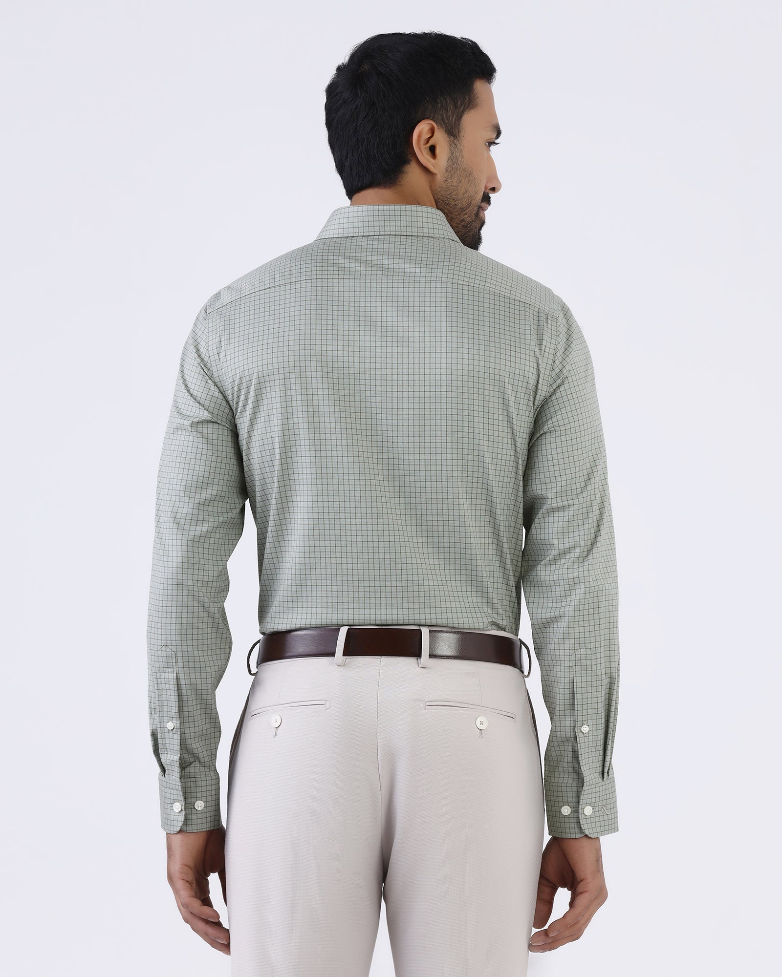 Olive Non Iron Check Shirt - Episode