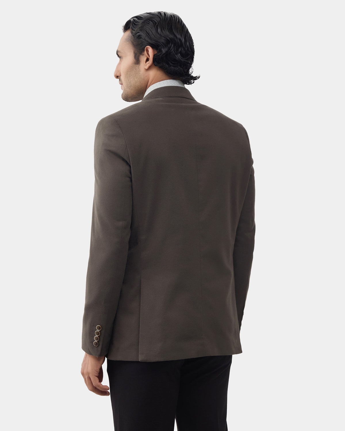 Olive Solid Blazer - Jaize