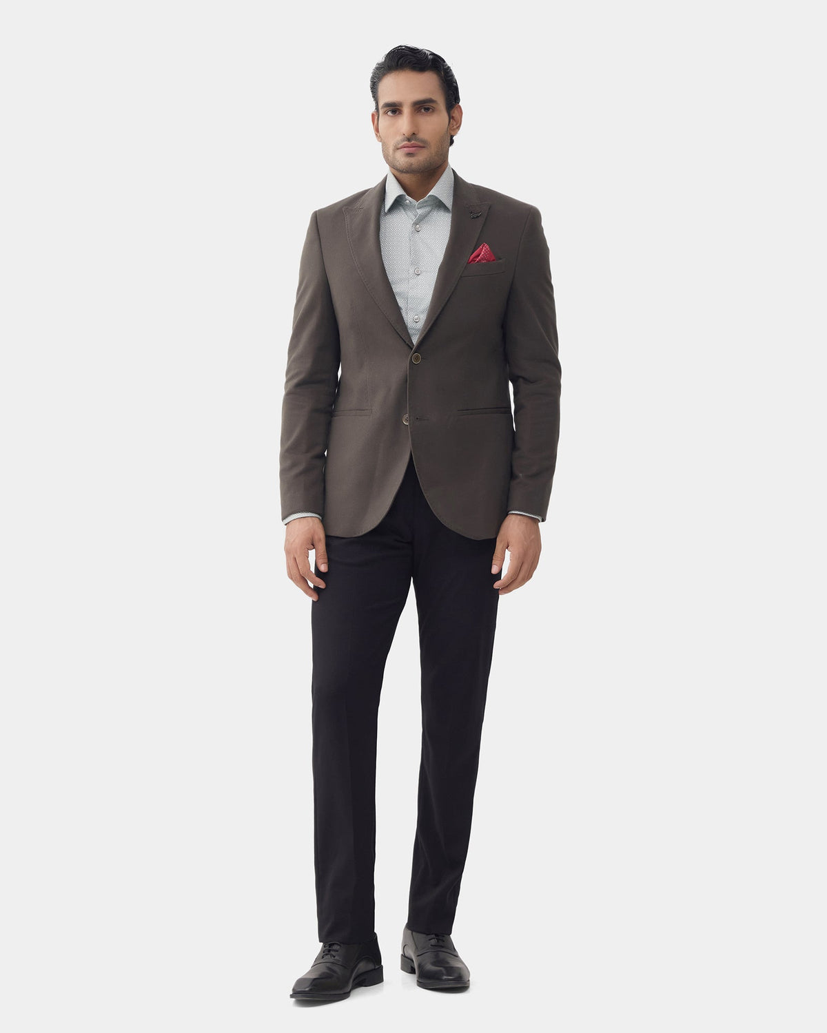 Olive Solid Blazer - Jaize
