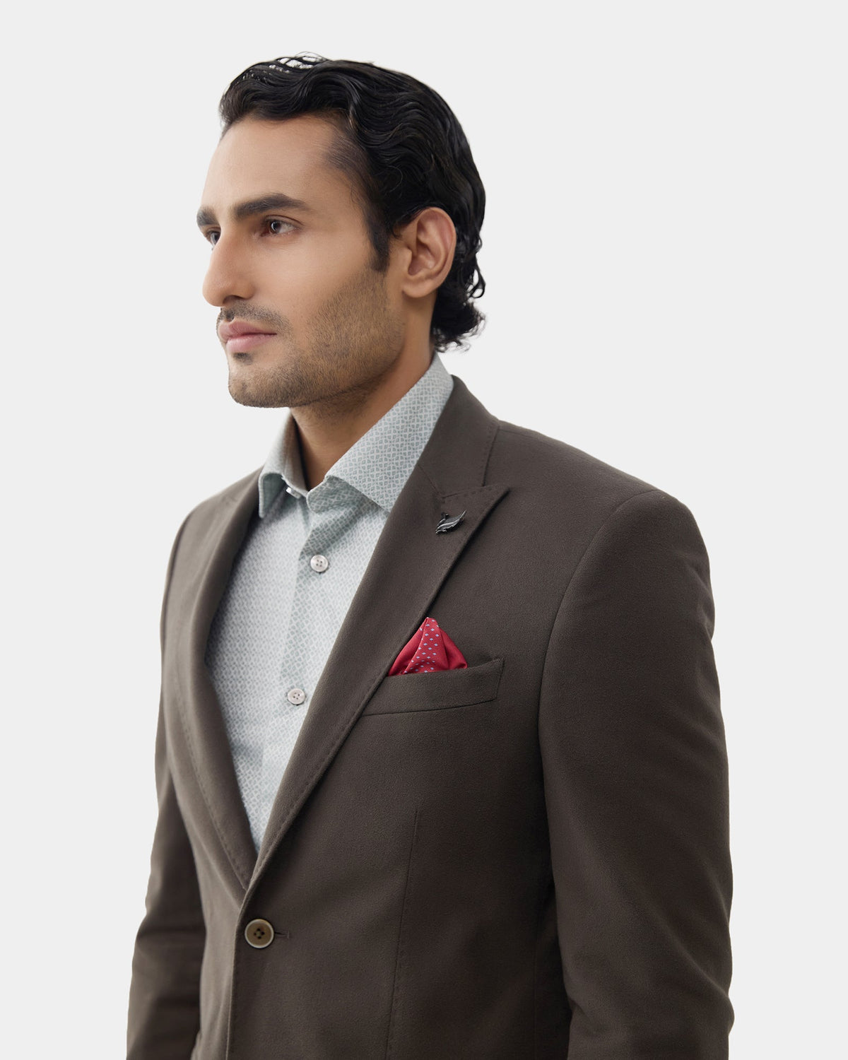 Olive Solid Blazer - Jaize