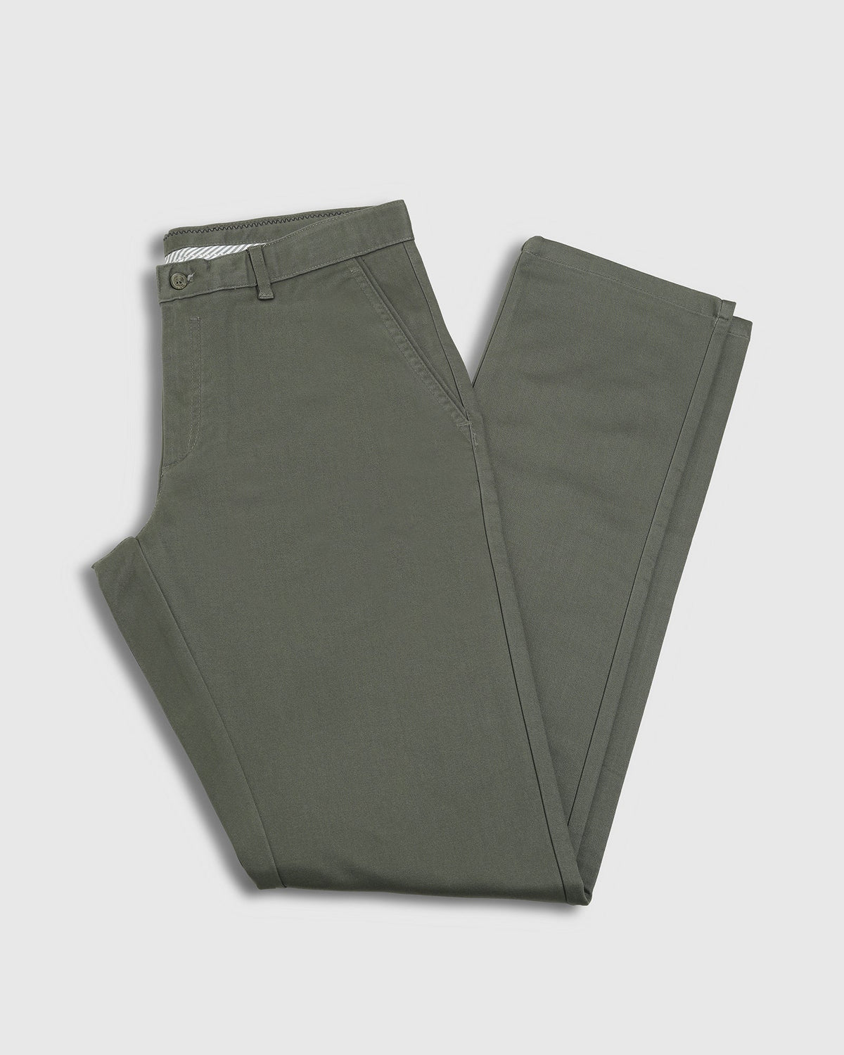 Olive Solid Khakis - Impact