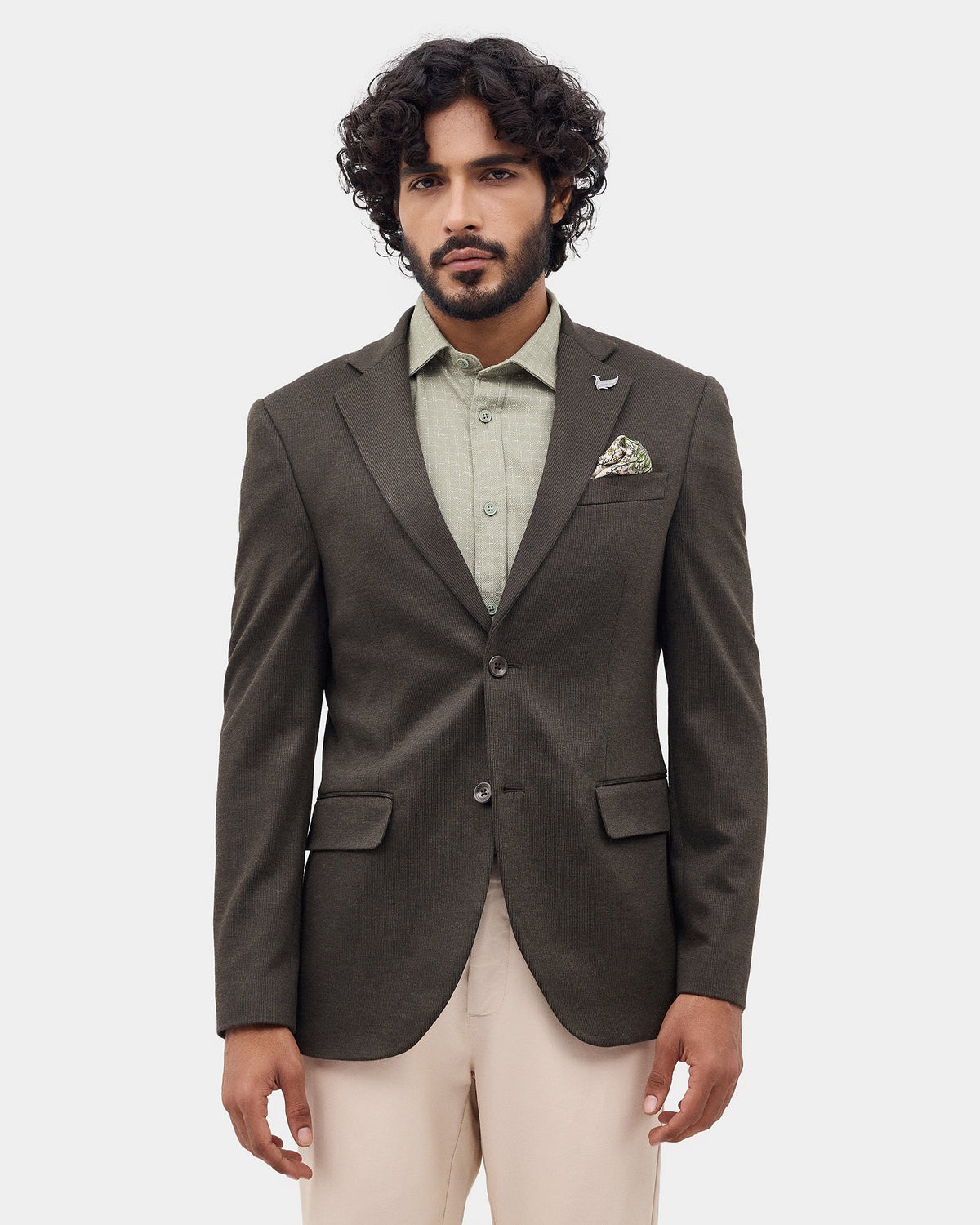 Olive Stripe Blazer - Kiroc