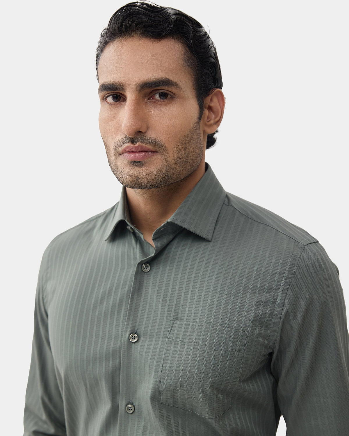 Olive Stripe Shirt - Celcius