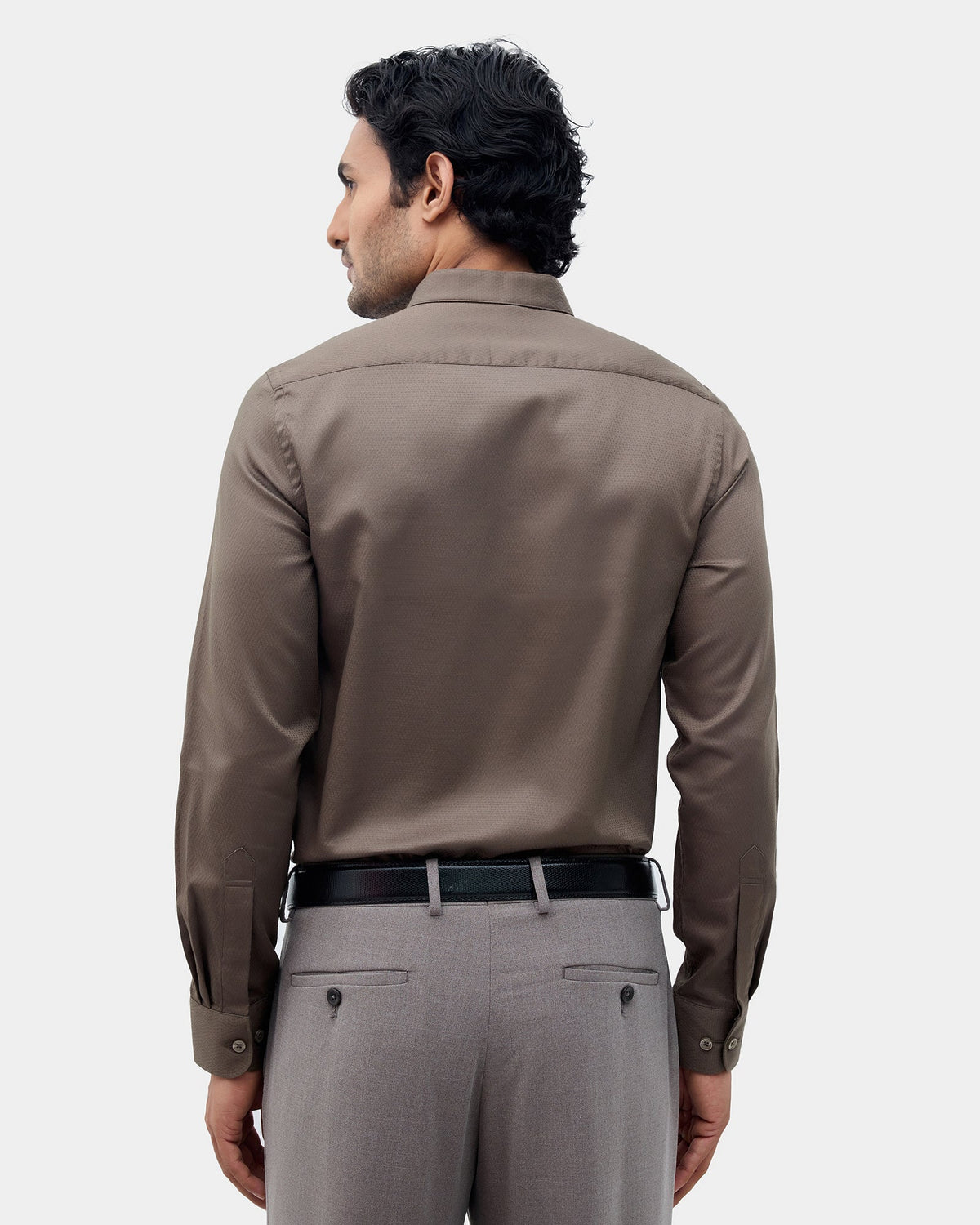 Olive Textured Shirt - Vellen