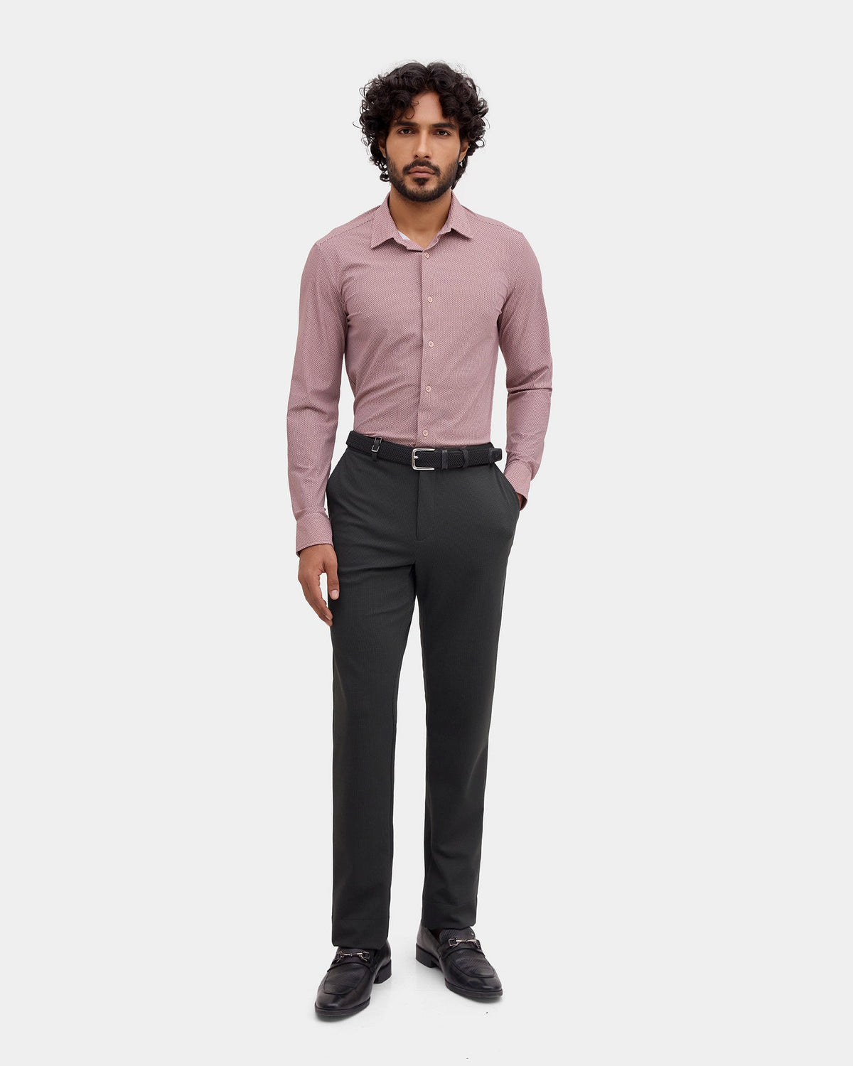 Olive Textured Trouser - Wellington