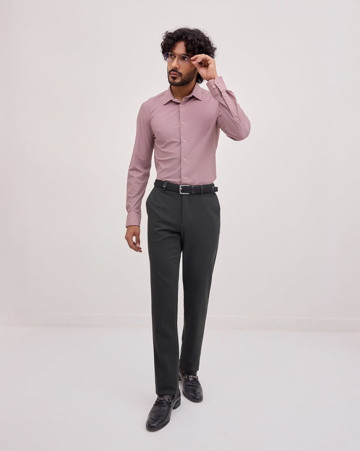 Olive Textured Trouser - Wellington