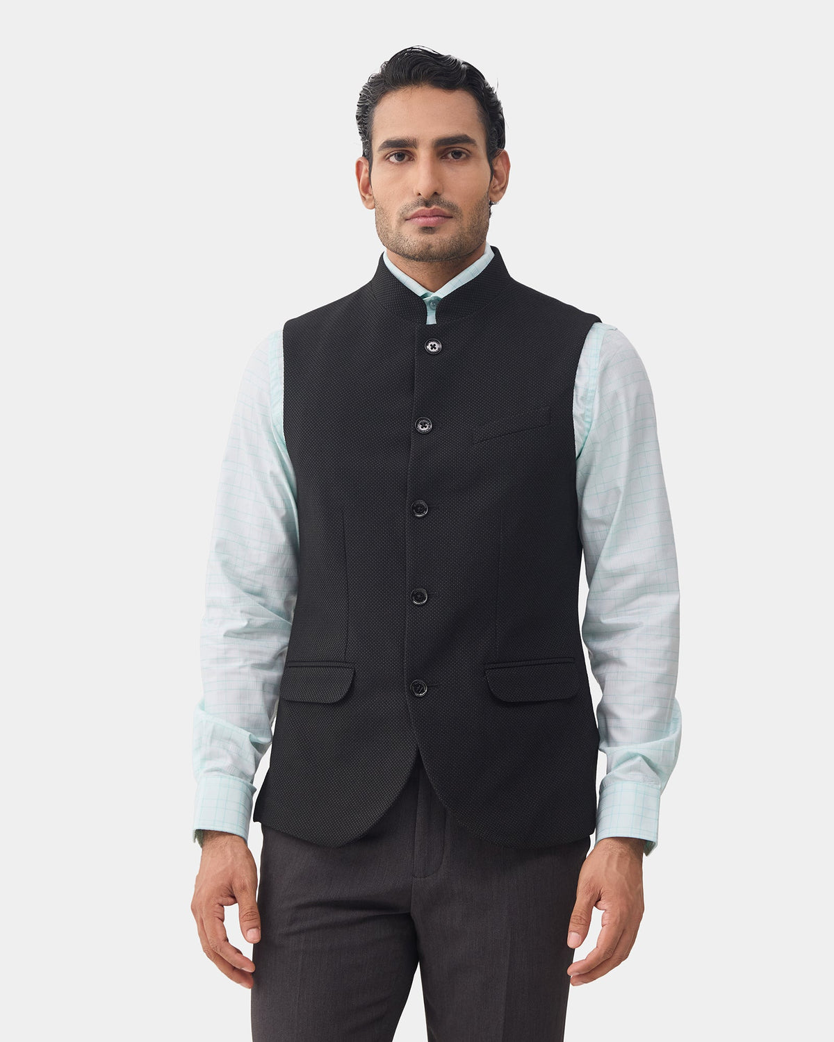 Olive Textured Waistcoat - Expert