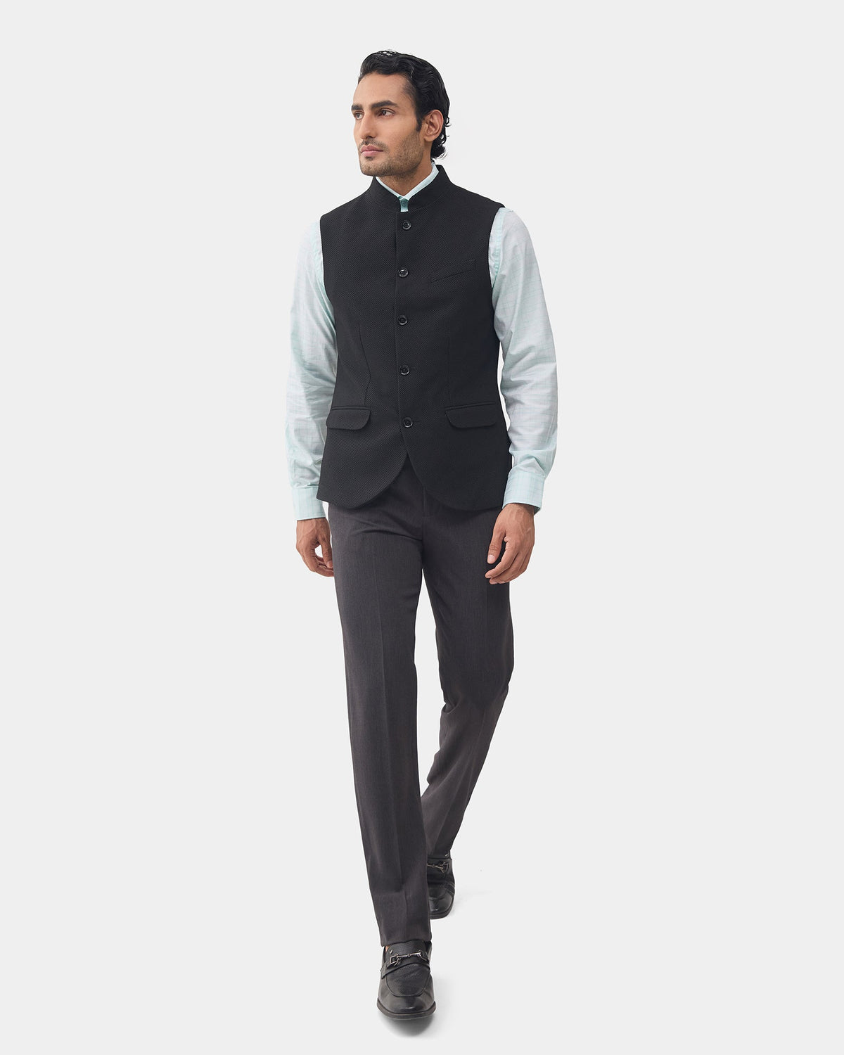 Olive Textured Waistcoat - Expert