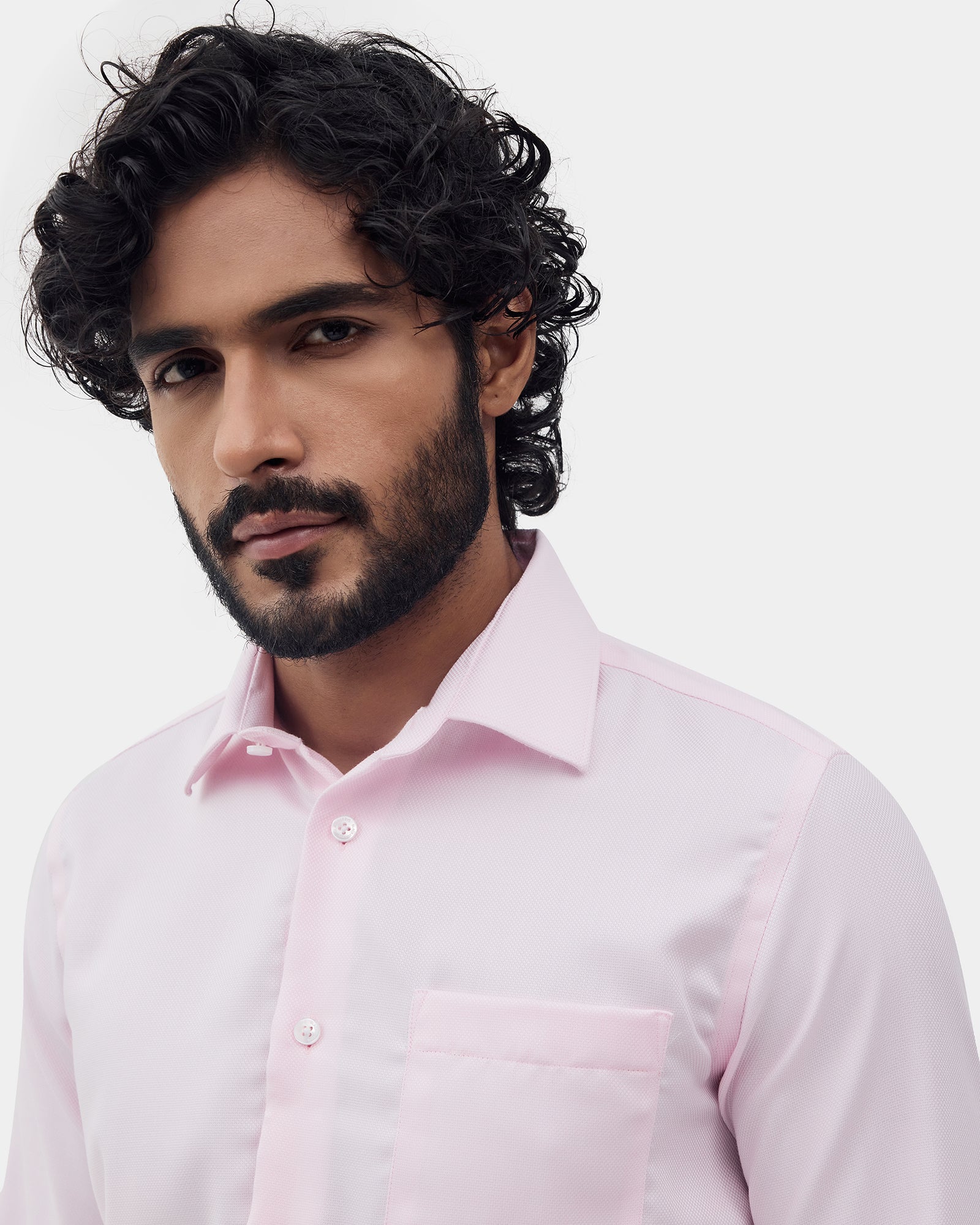 Pink Textured Shirt - Claron