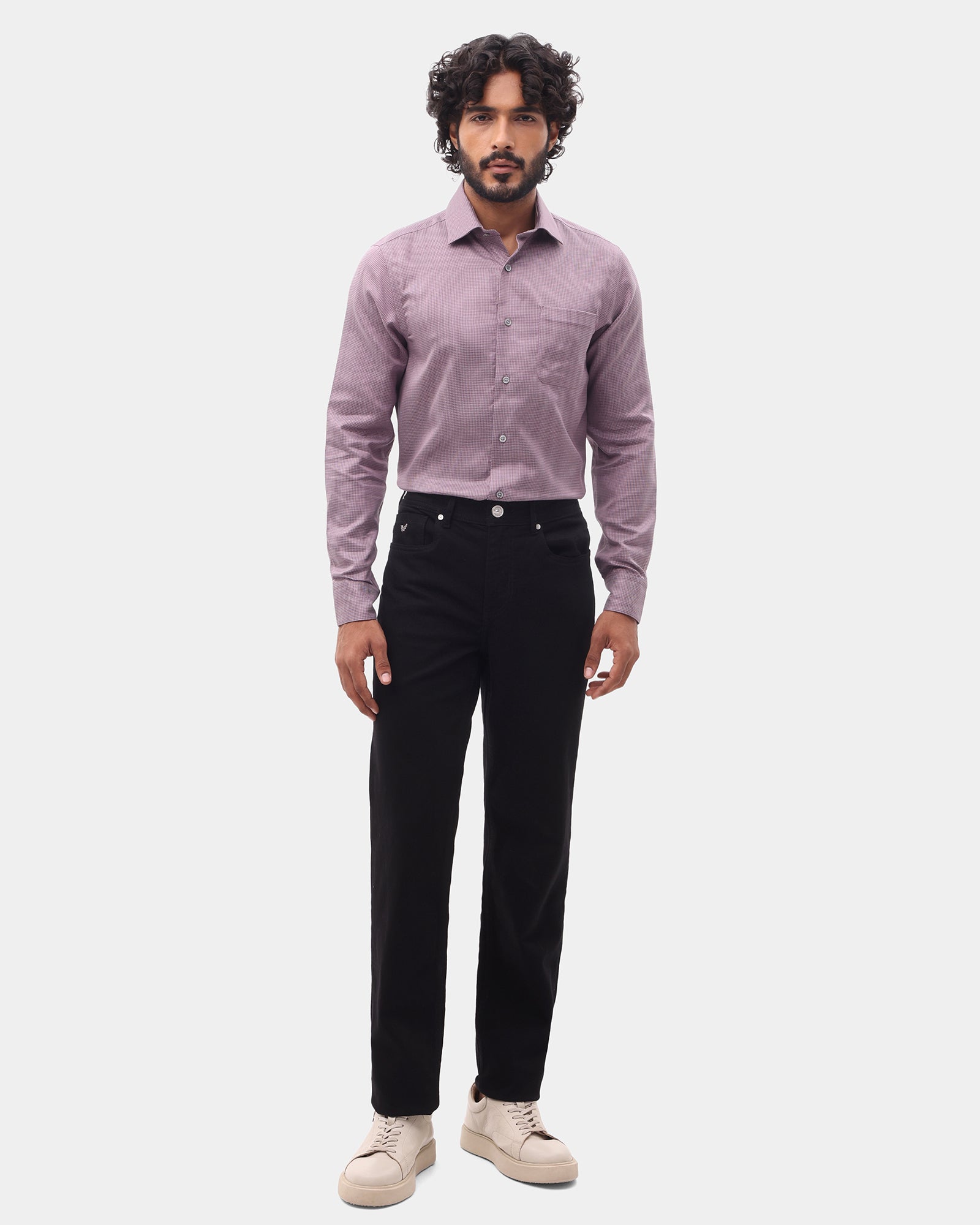 Plum Check Shirt - Herren