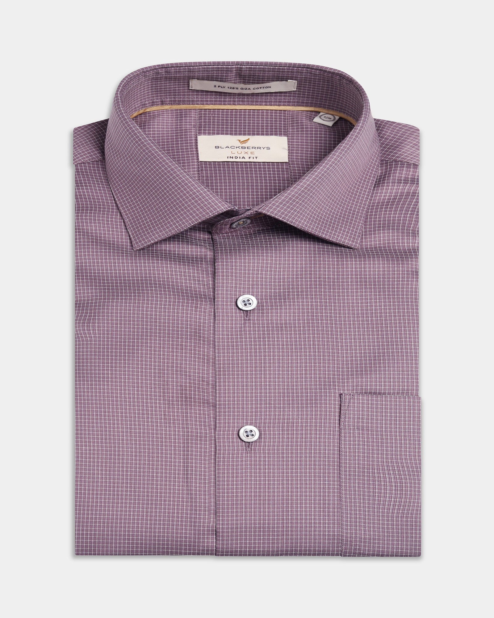 Plum Check Shirt - Herren