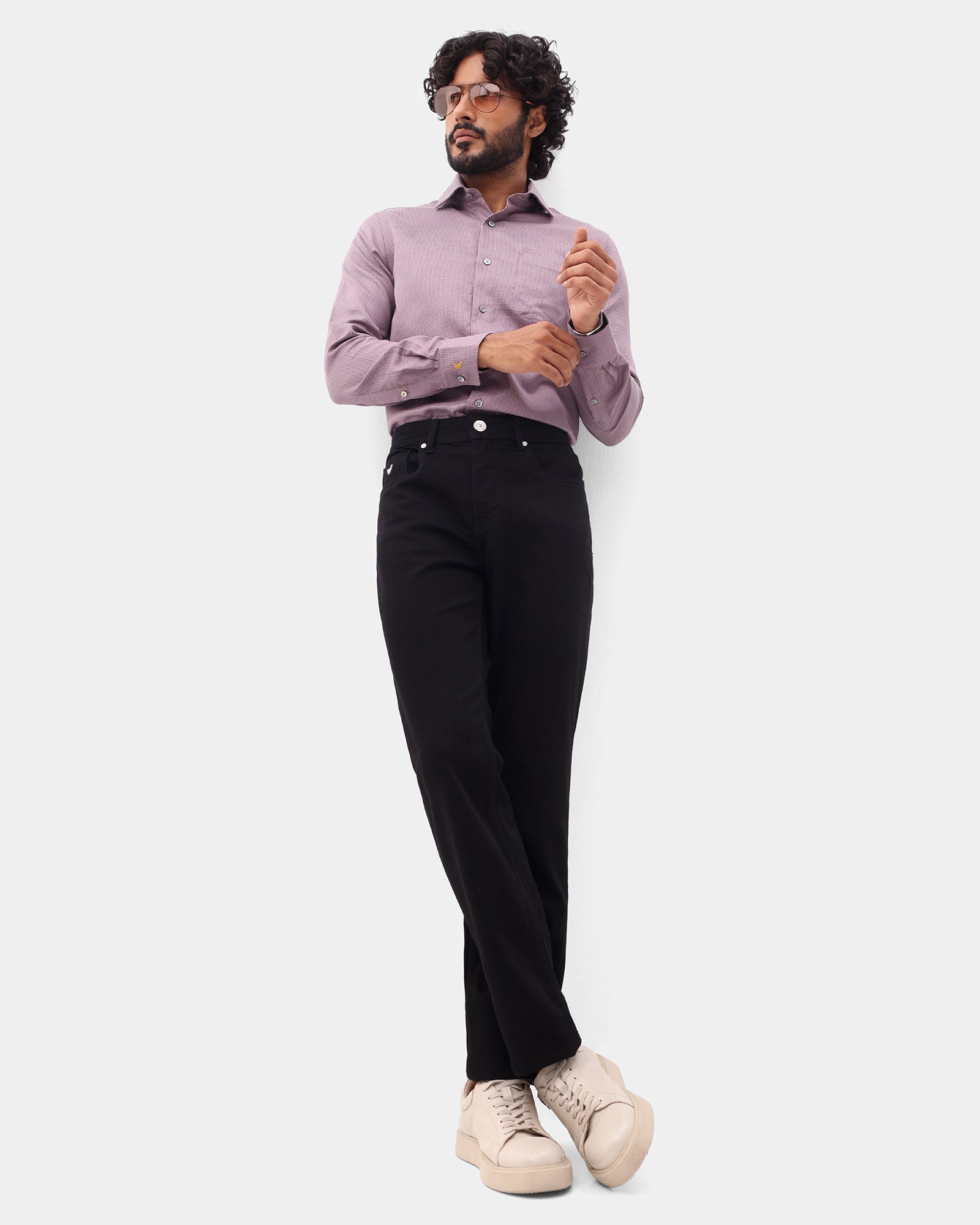 Plum Check Shirt - Herren
