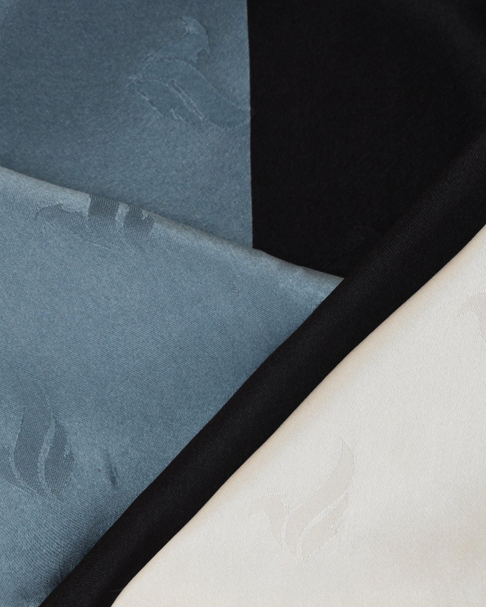 Pocket Square In Black and Grey (New Teddy) - Blackberrys