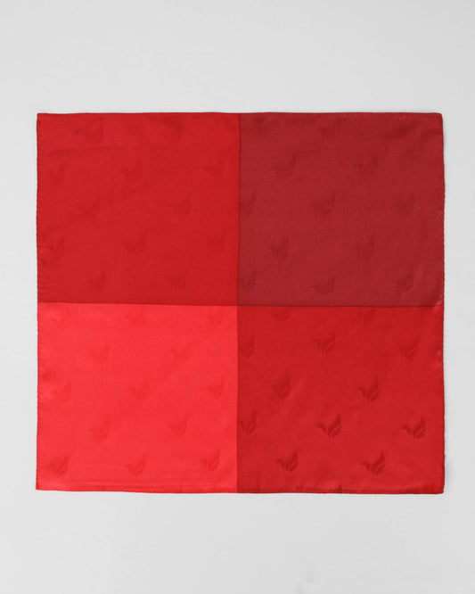 Must Haves Red 100% Silk Solid Pocket Square - New Teddy