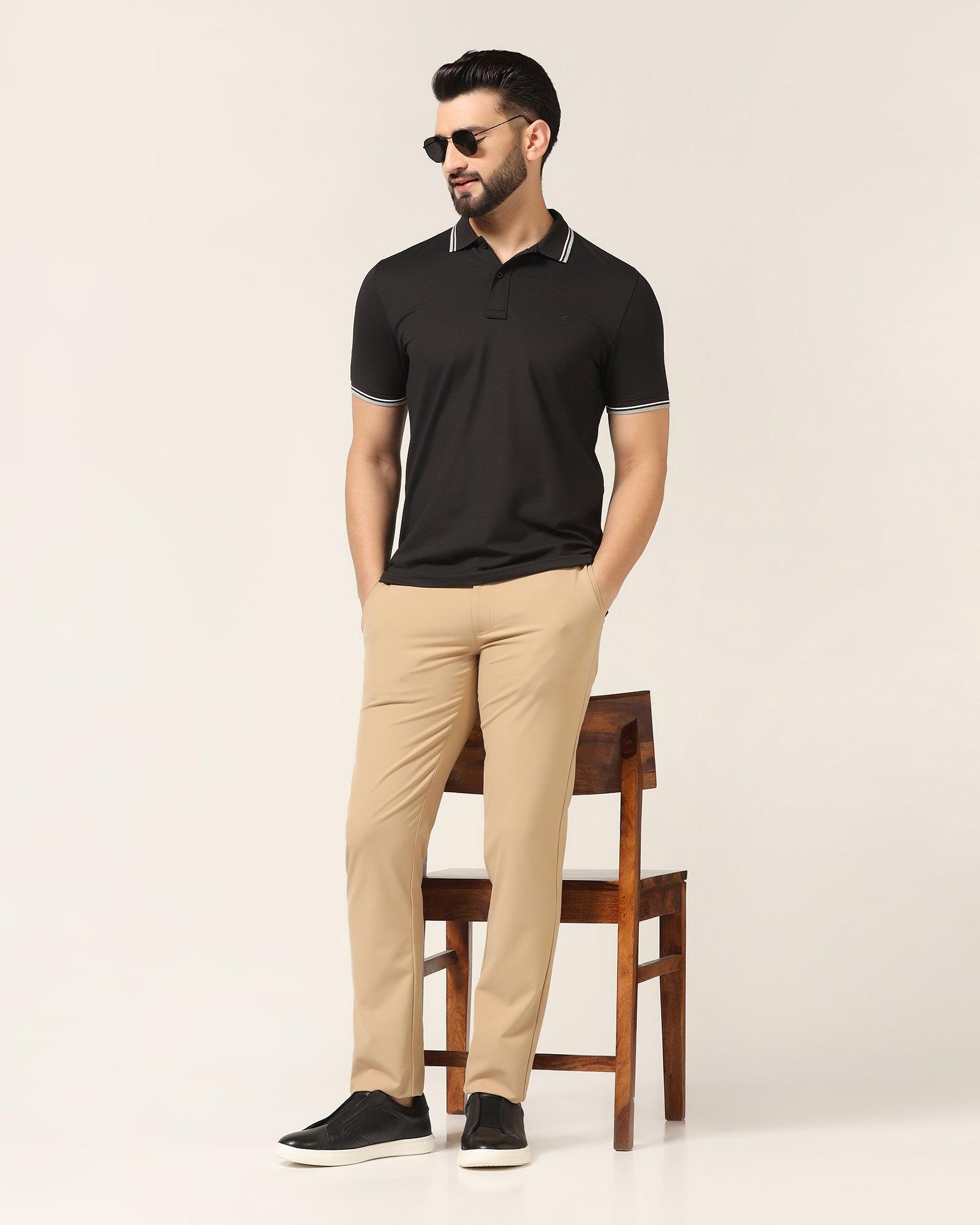 Polo Black Solid T-Shirt - Walter - Blackberrys