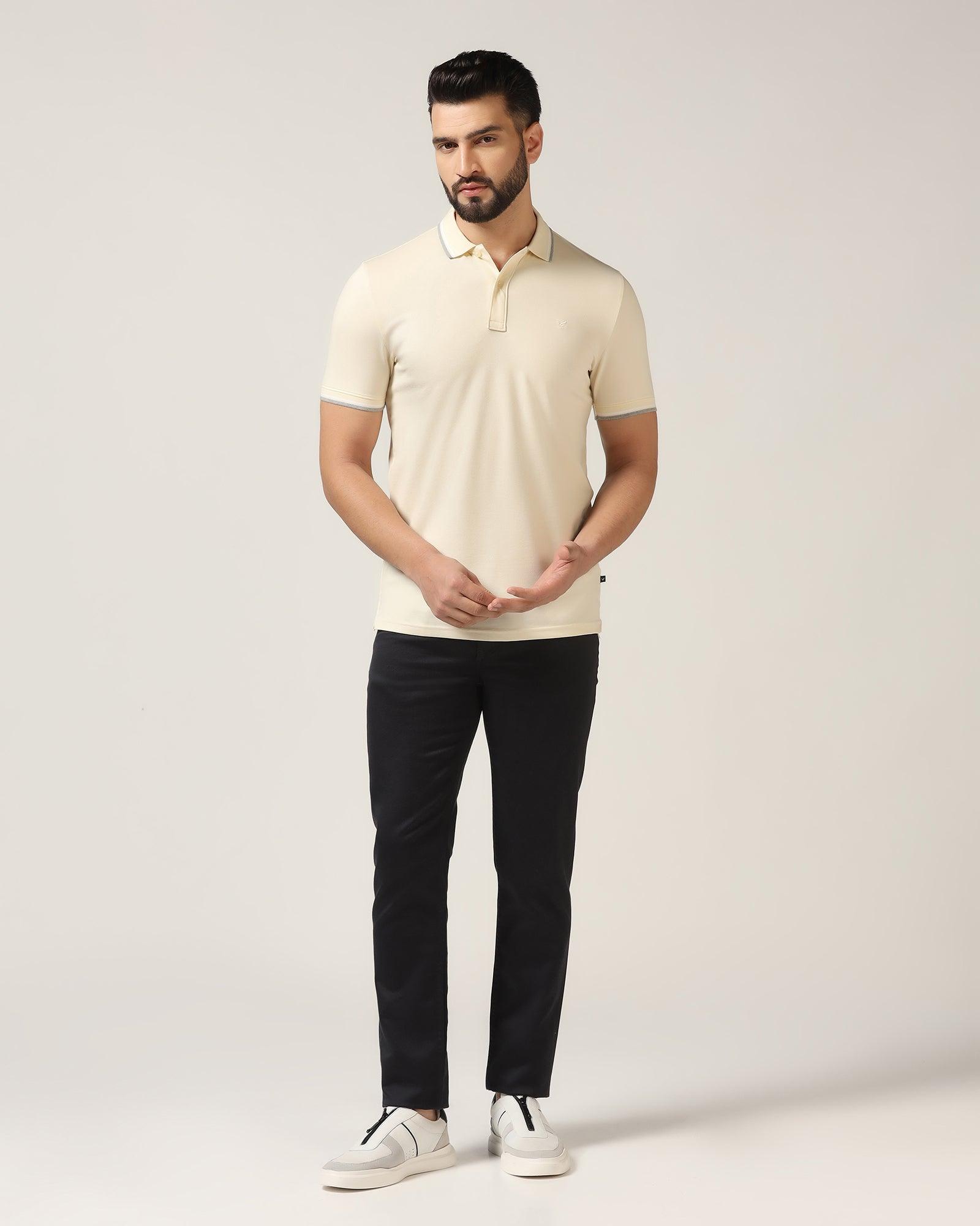 Polo Light Yellow Solid T-Shirt - Walter - Blackberrys