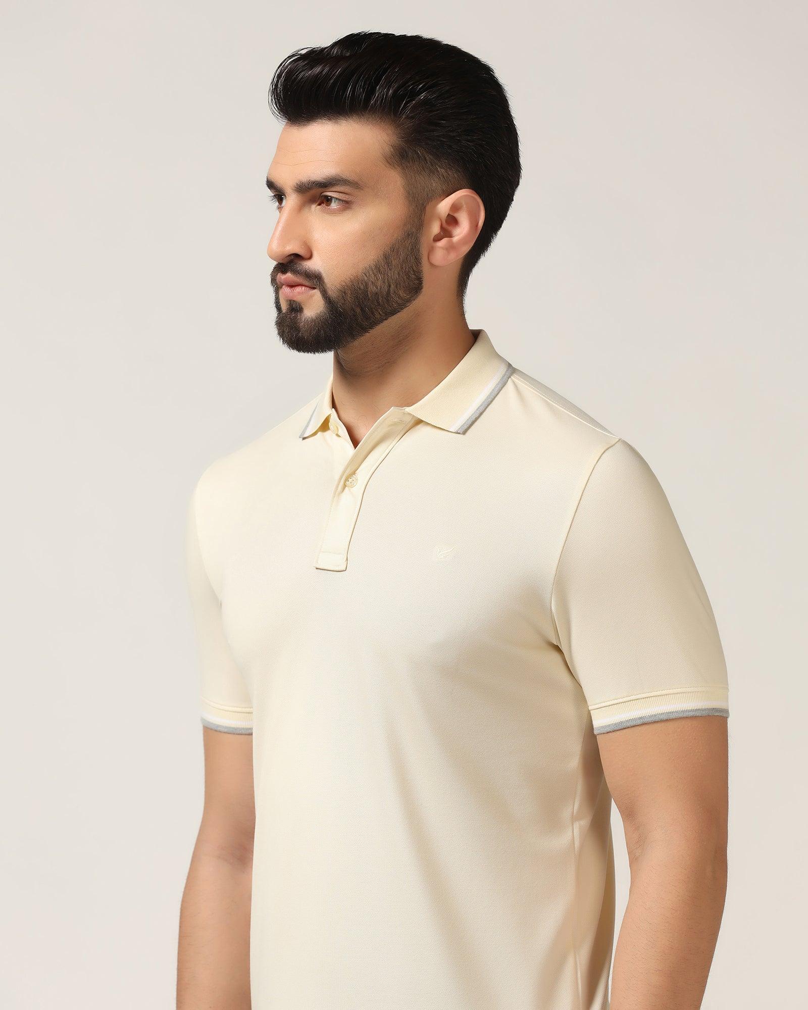 Polo Light Yellow Solid T-Shirt - Walter - Blackberrys