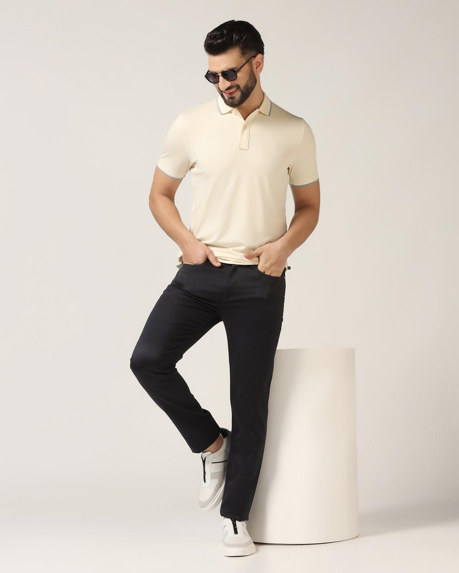 Polo Light Yellow Solid T-Shirt - Walter - Blackberrys