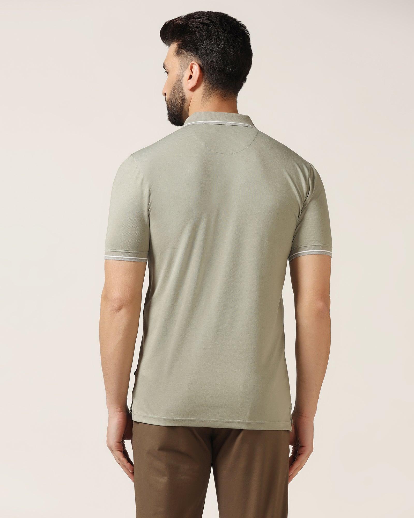 Polo Stone Green Solid T-Shirt - Walter - Blackberrys