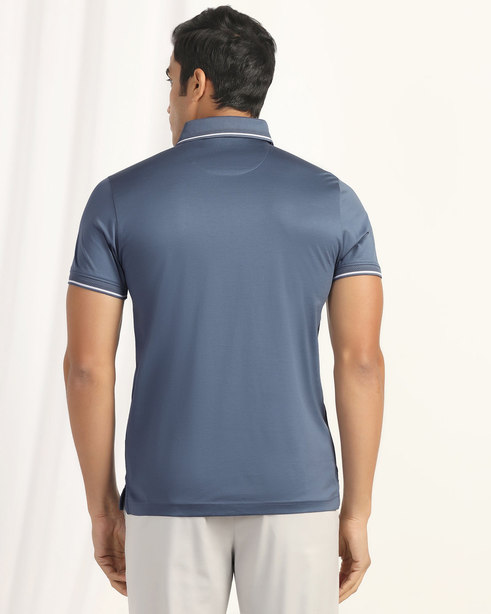 Polo Blue Solid T-Shirt - Orion