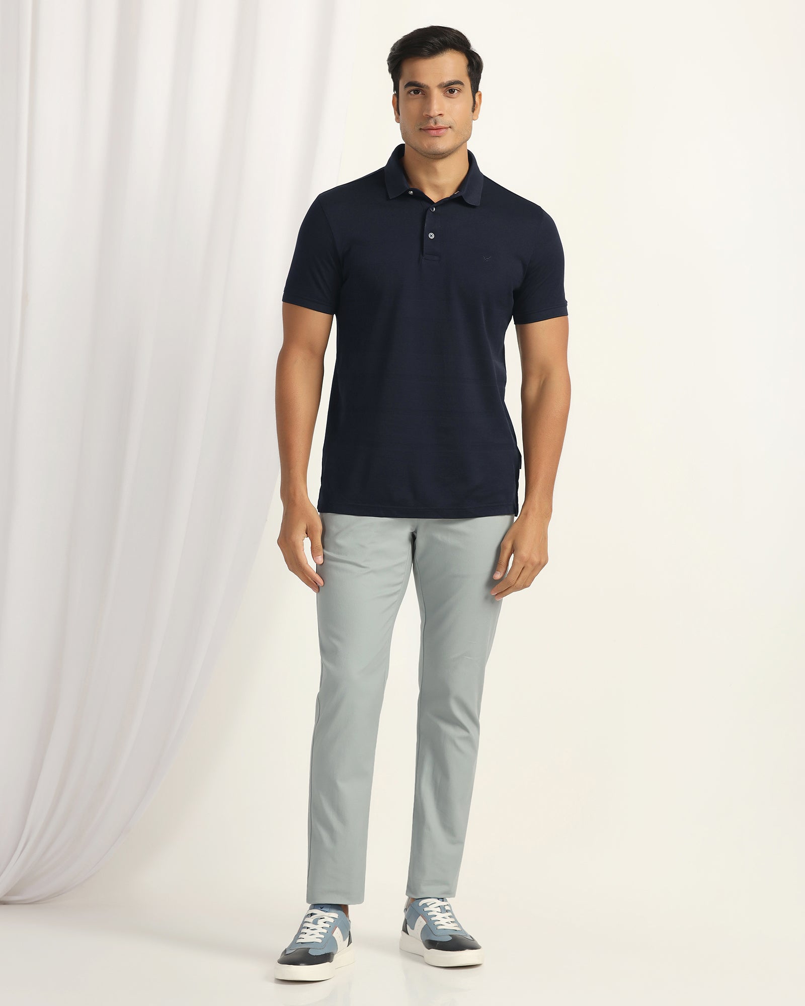 Polo Dark Navy Stripe T-Shirt - Zeta