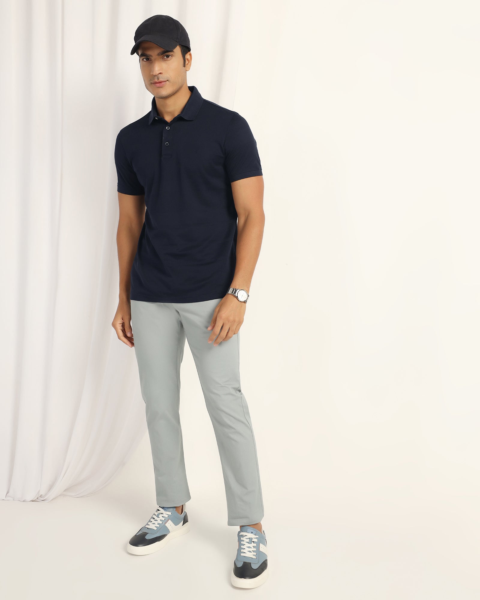 Polo Dark Navy Stripe T-Shirt - Zeta