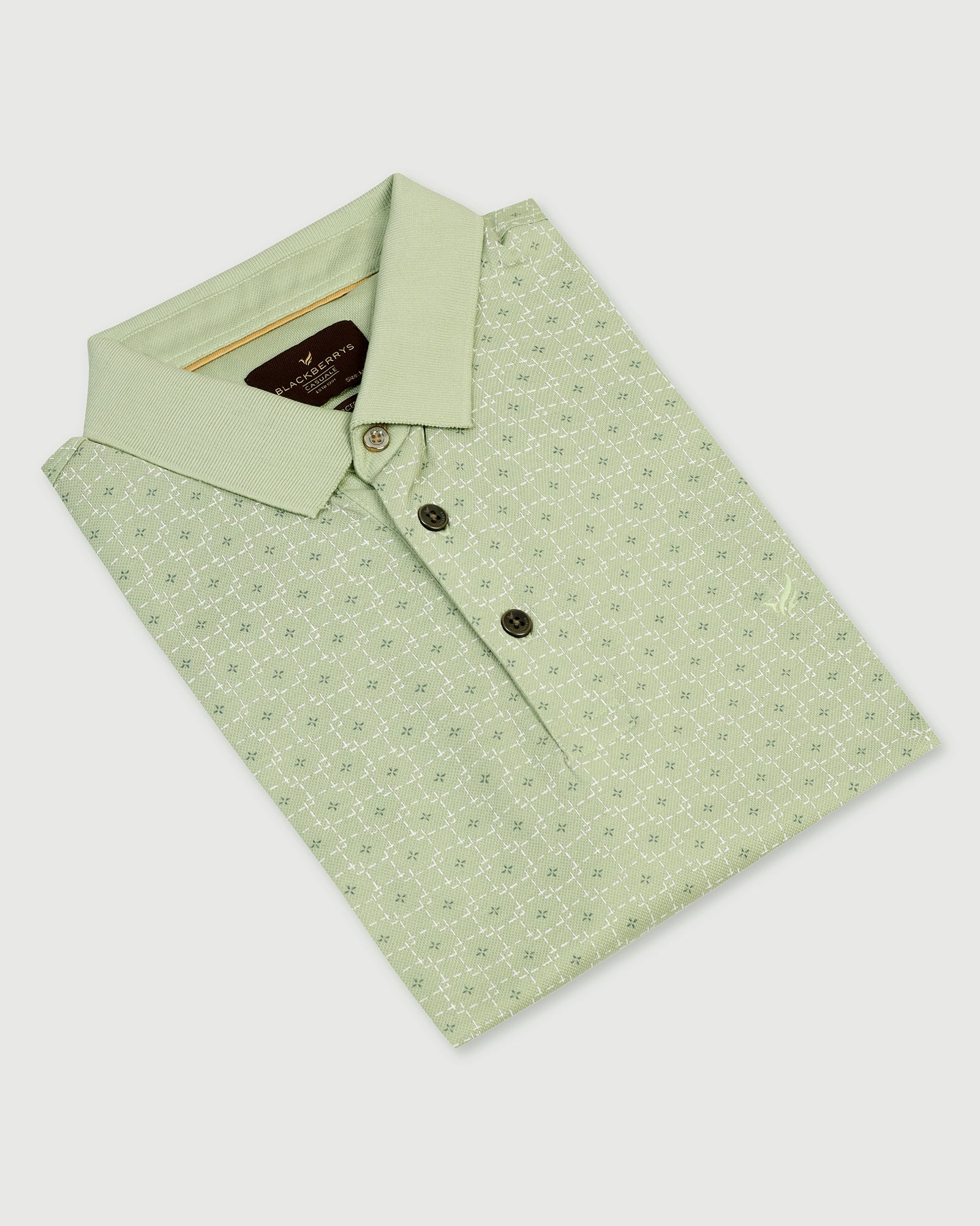 Polo Light Green Printed T-Shirt - Henry