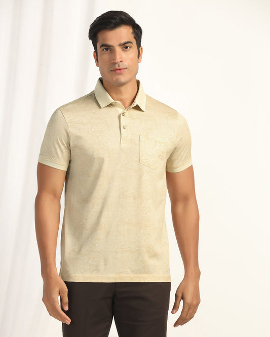 Polo Light Yellow Printed T-Shirt - trip
