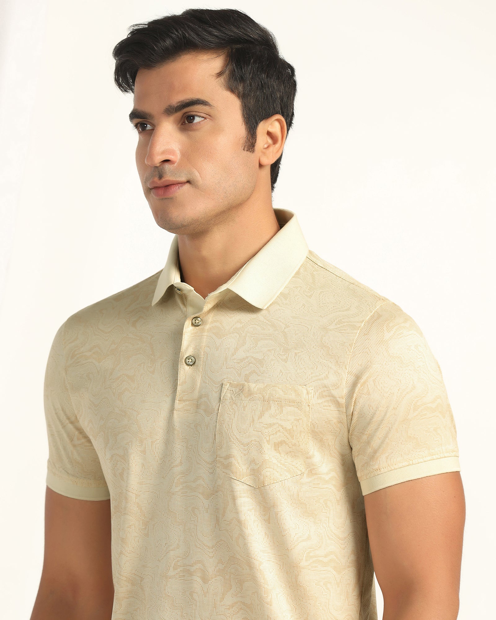 Polo Light Yellow Printed T-Shirt - trip