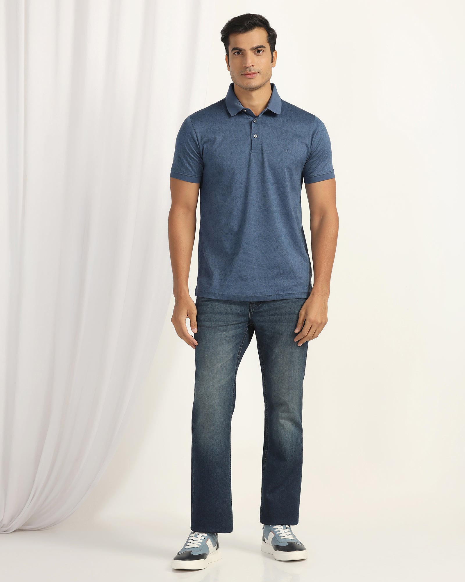 Polo Navy Printed T-Shirt - Trip