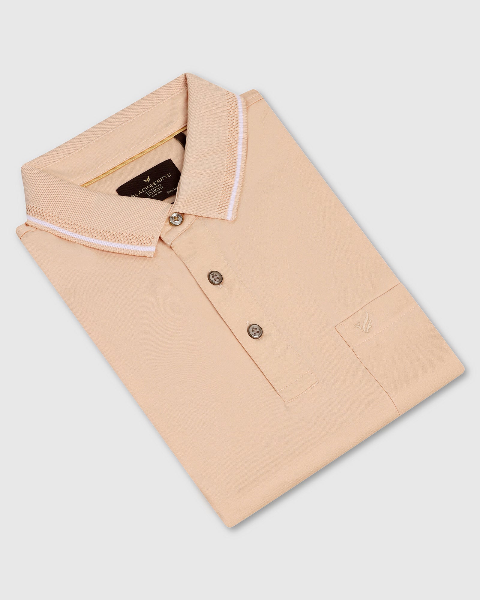 Polo Peach Solid T-Shirt - Orion