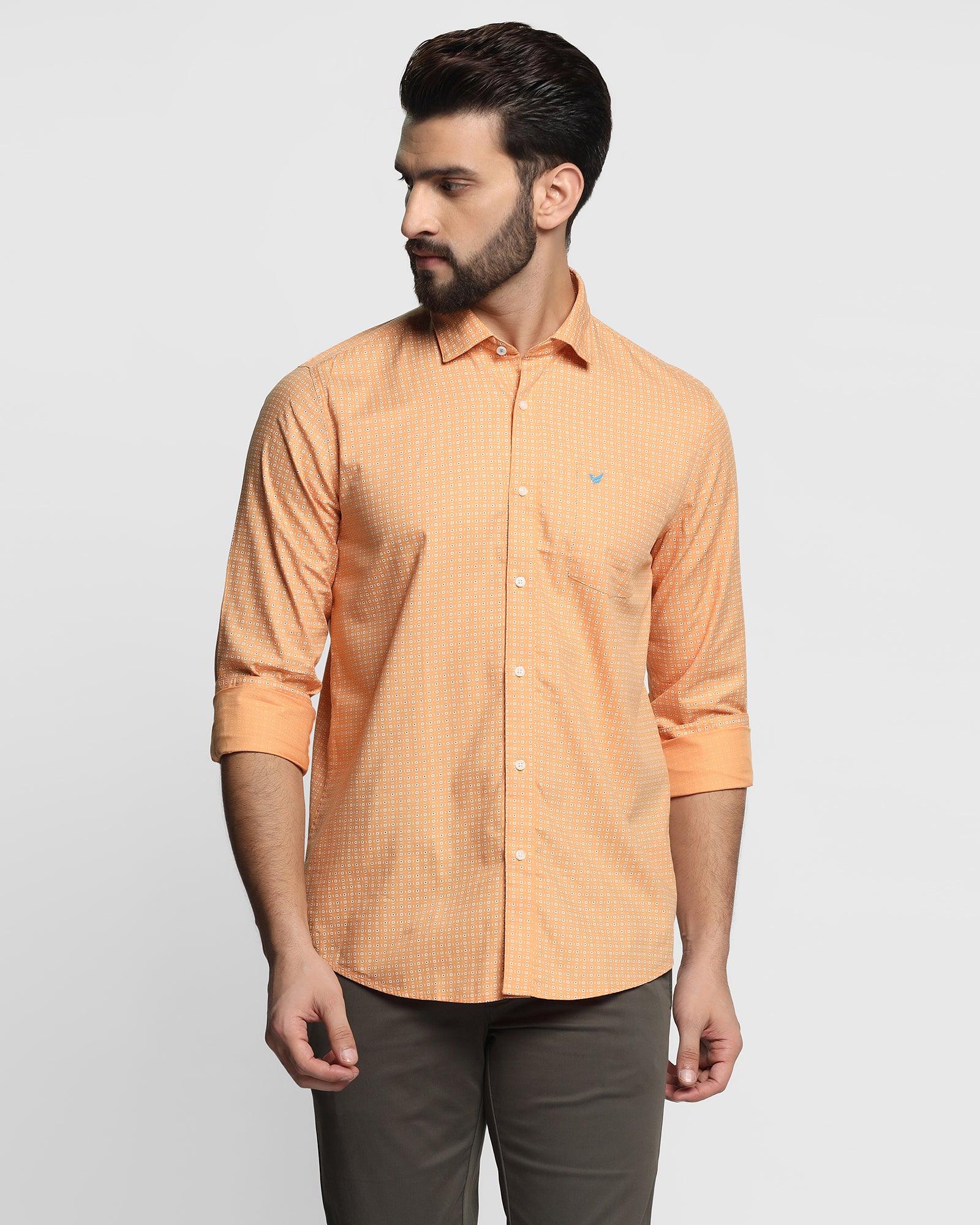 orange color shirt