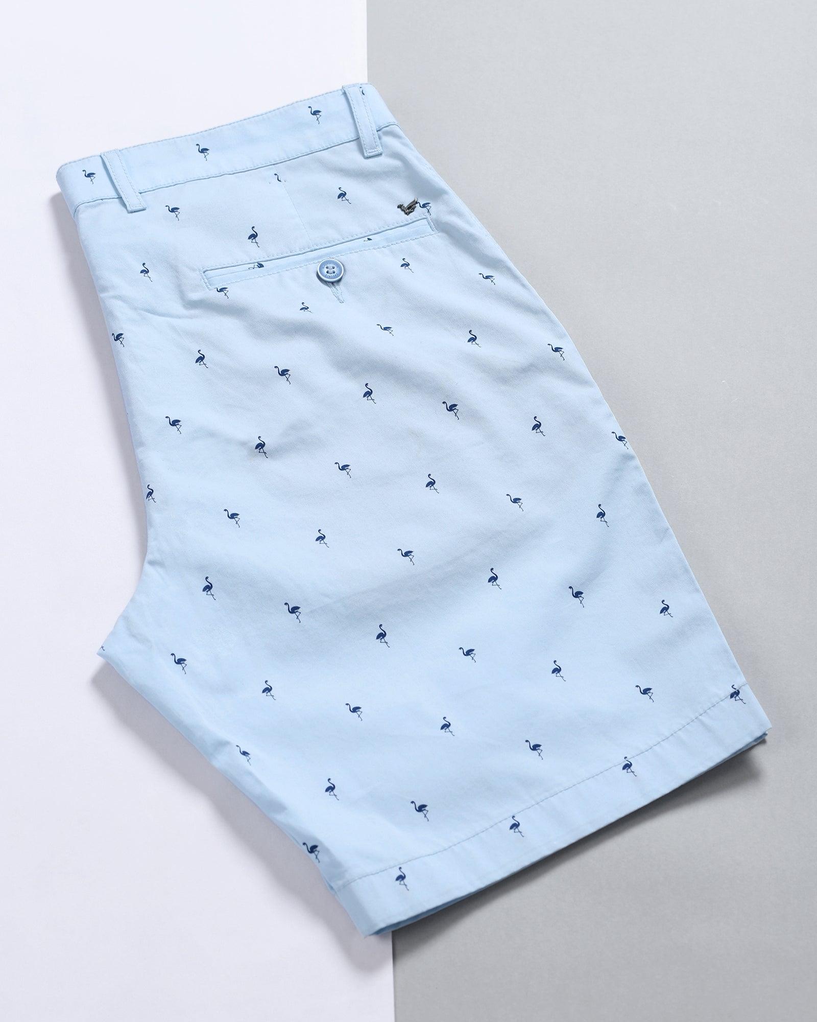Printed Casual Shorts In Grey (Parker) - Blackberrys