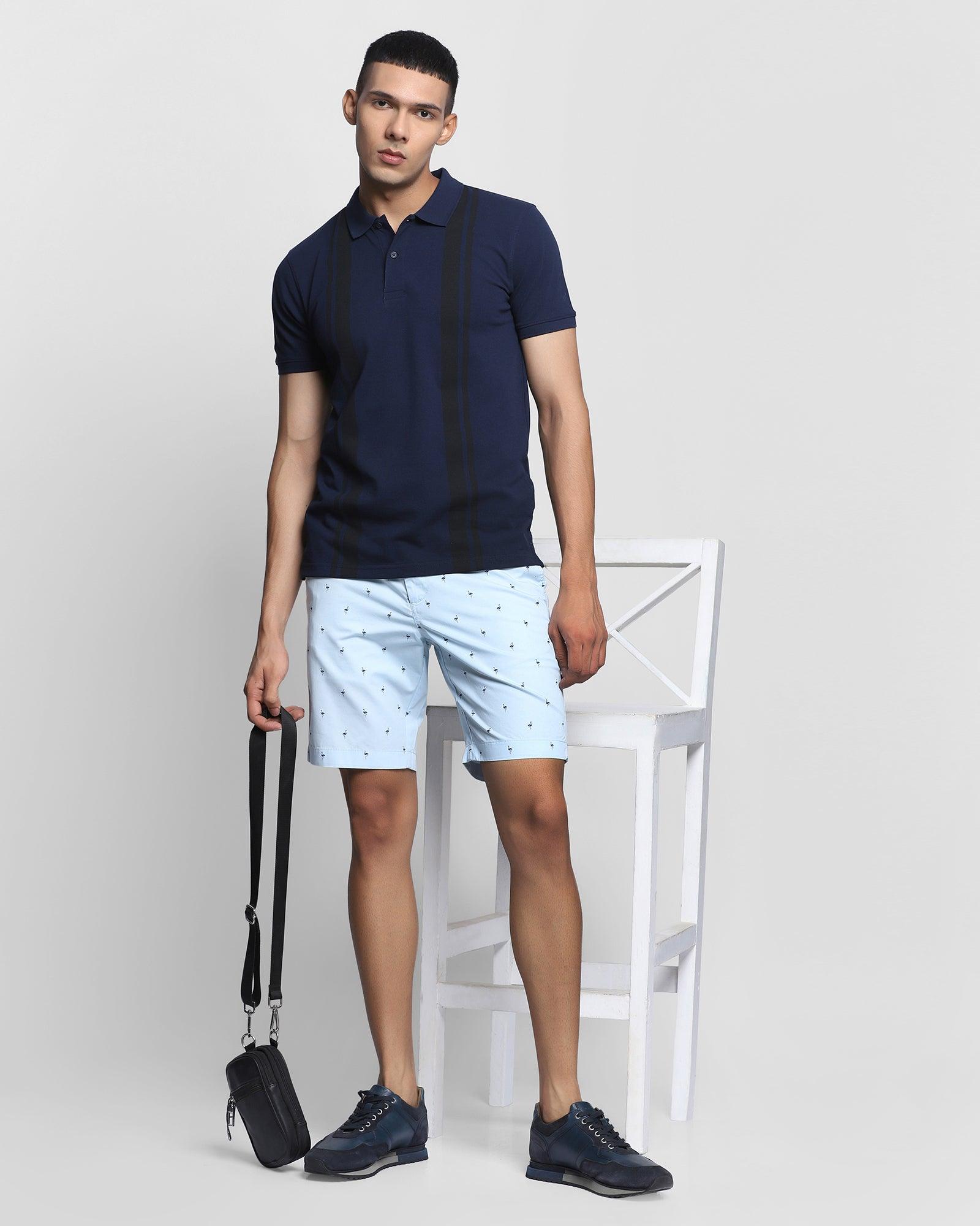 Printed Casual Shorts In Grey (Parker) - Blackberrys
