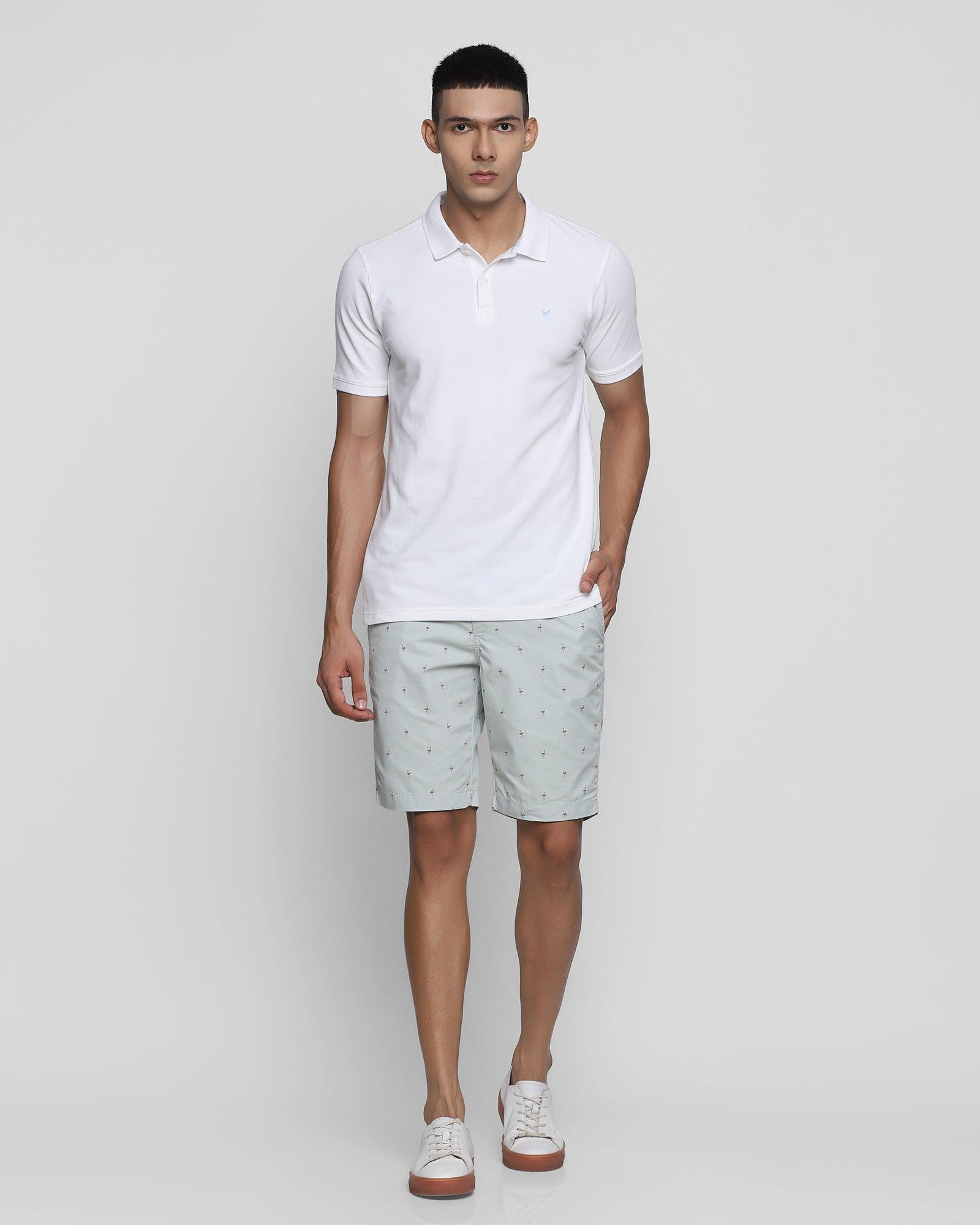 Check Casual Shorts In Pistachio Green (Parker) - Blackberrys