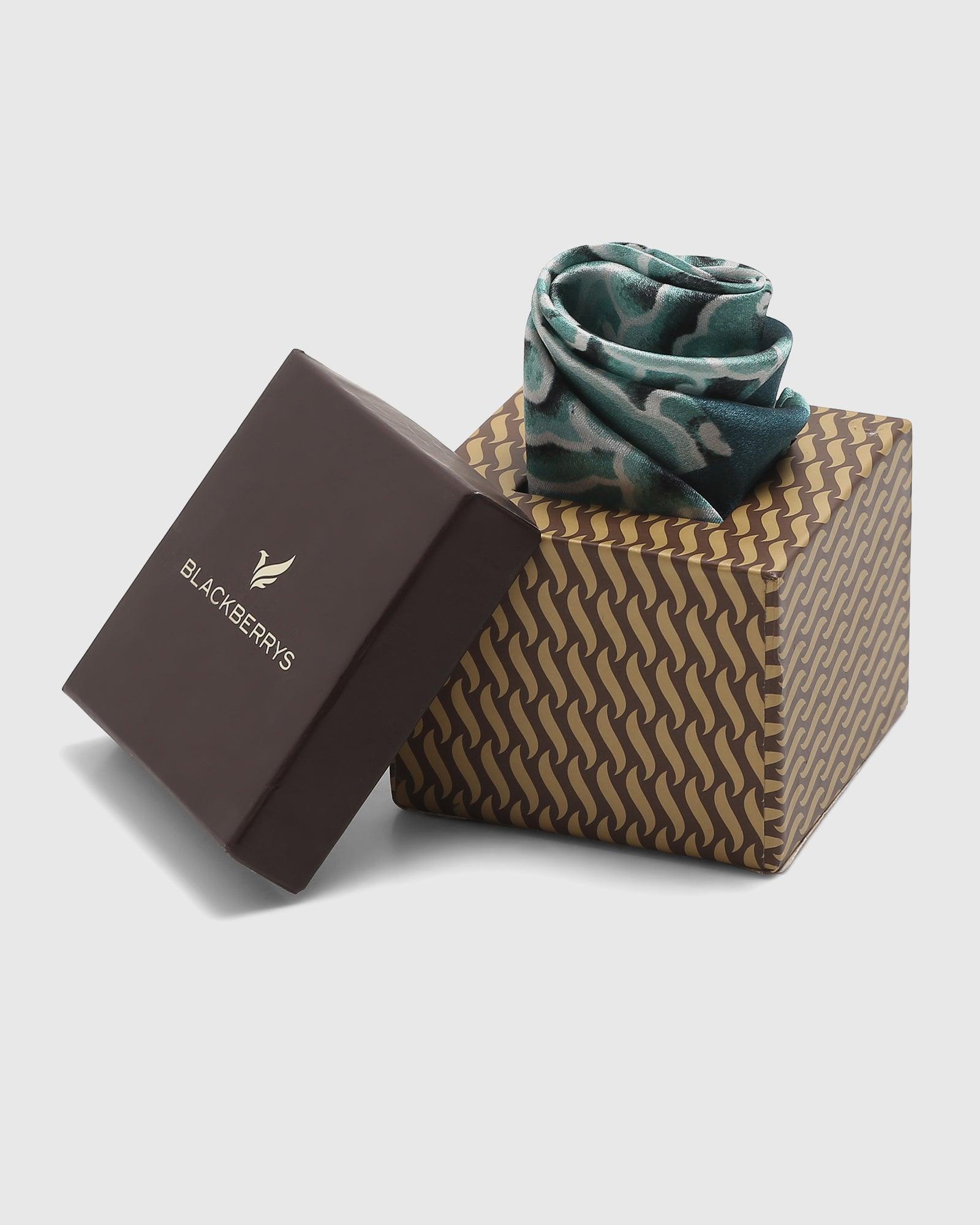 Printed Formal Pocket Square In Mint (Seven) - Blackberrys