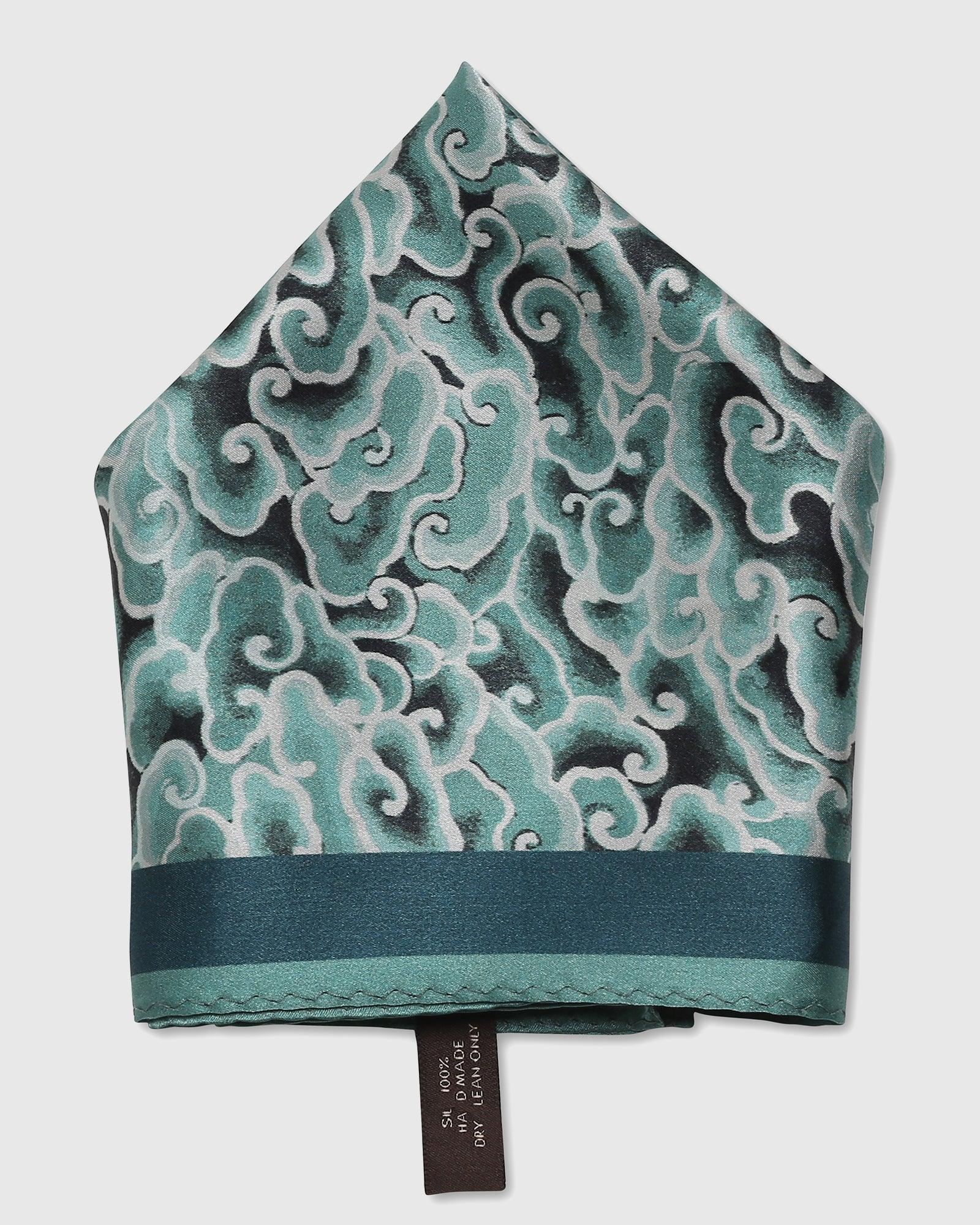 Printed Formal Pocket Square In Mint (Seven) - Blackberrys
