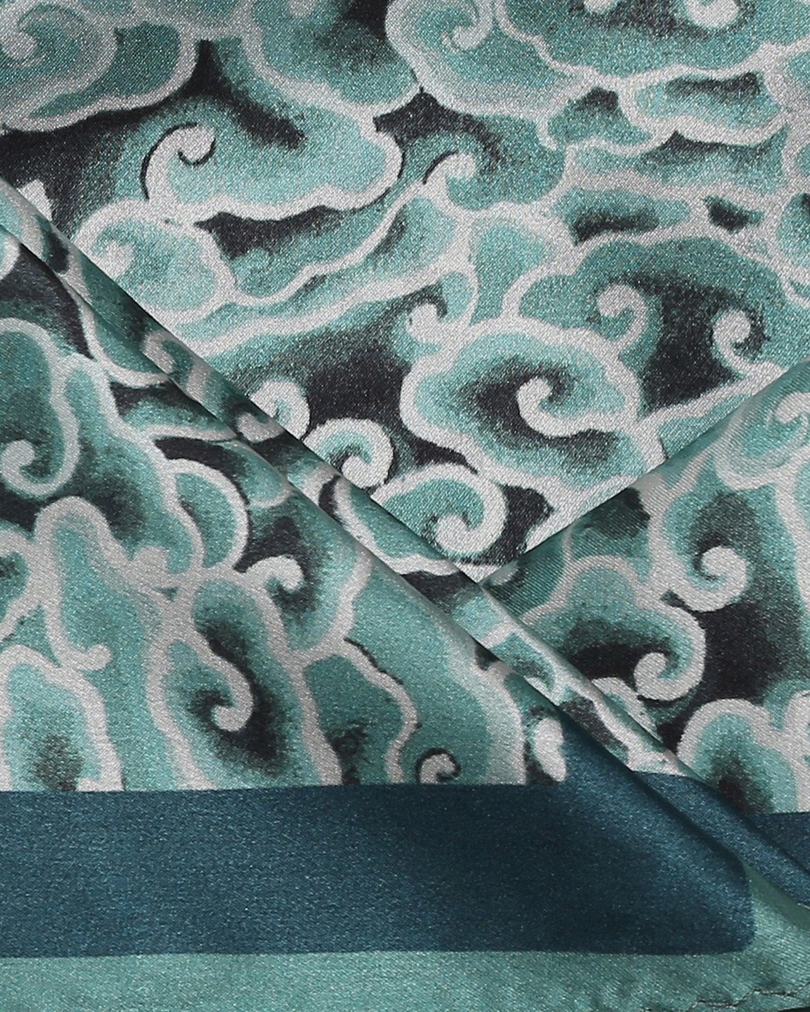 Printed Formal Pocket Square In Mint (Seven) - Blackberrys