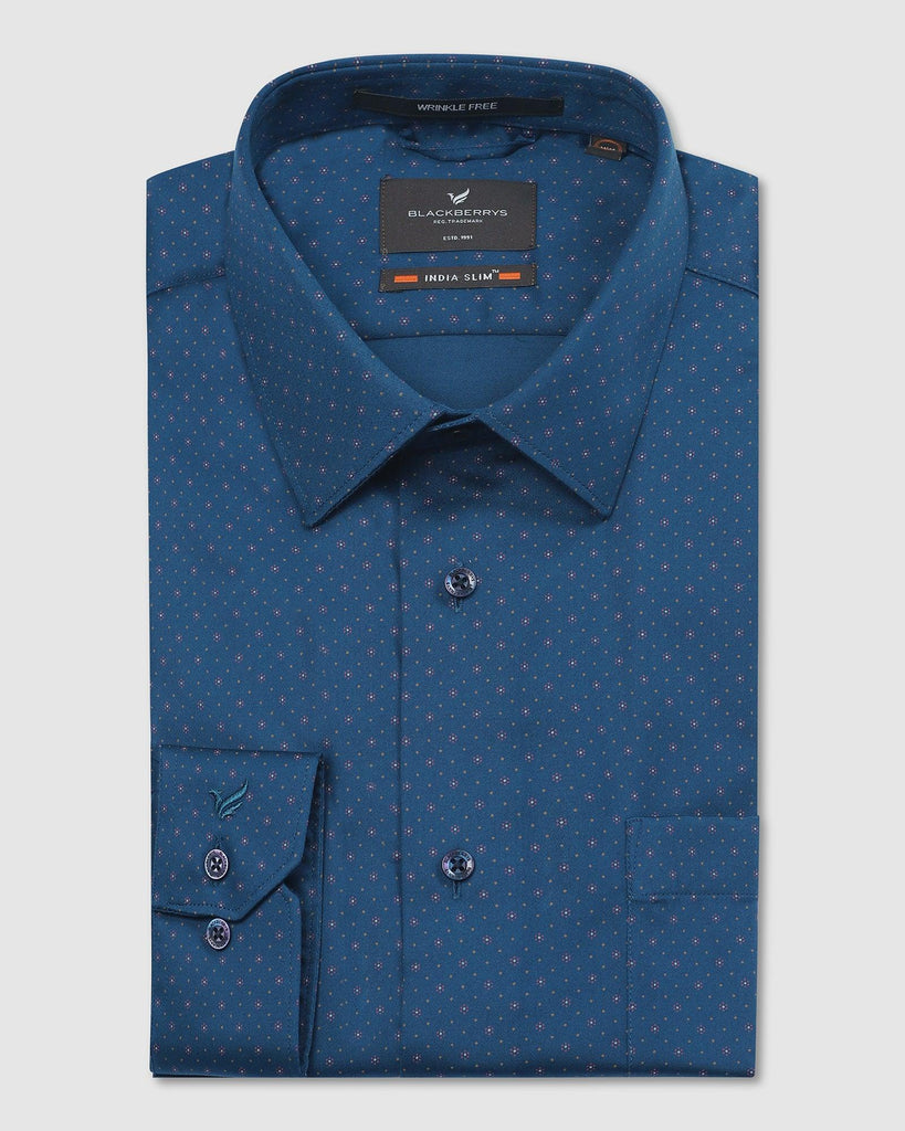 Formal Blue Printed Shirt - David
