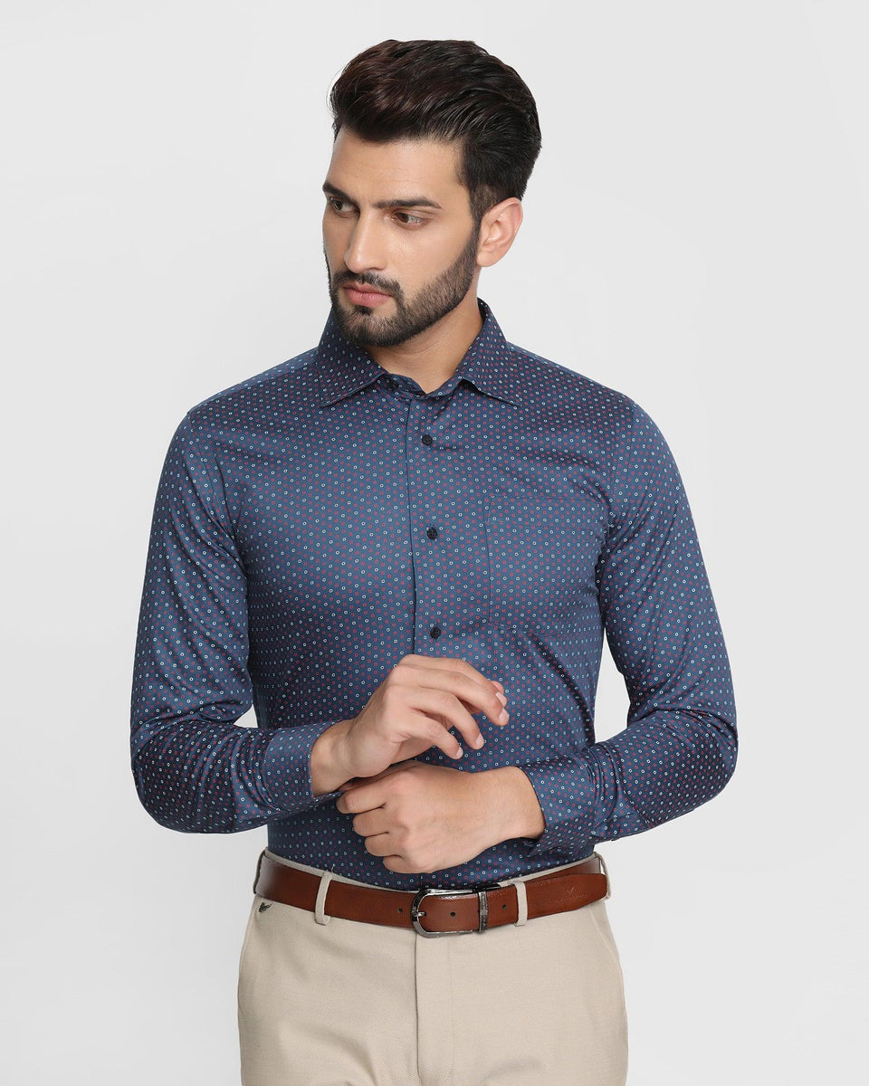 Formal Navy Printed Shirt - Ritz