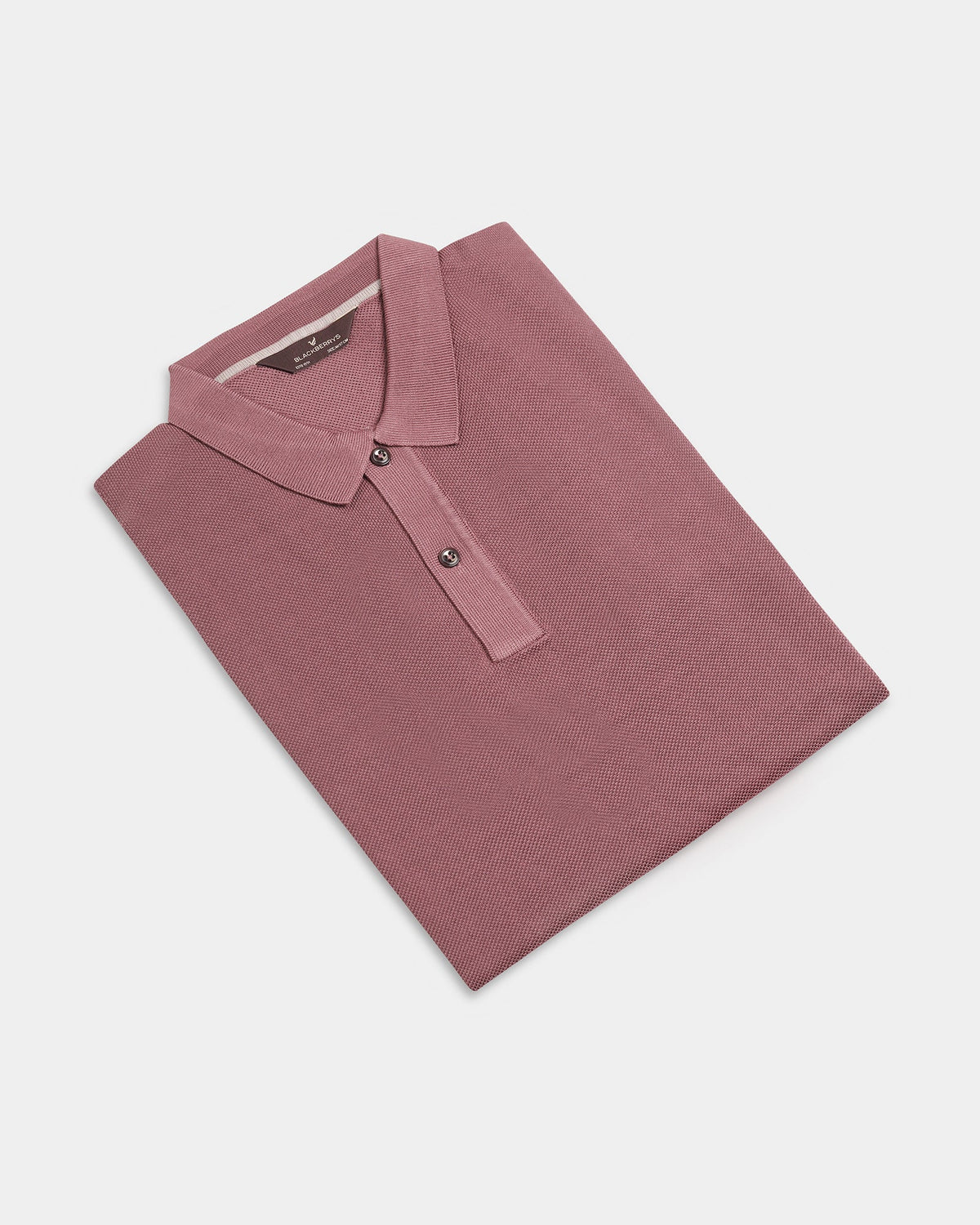 Rose Brown Solid Polo - Zoler