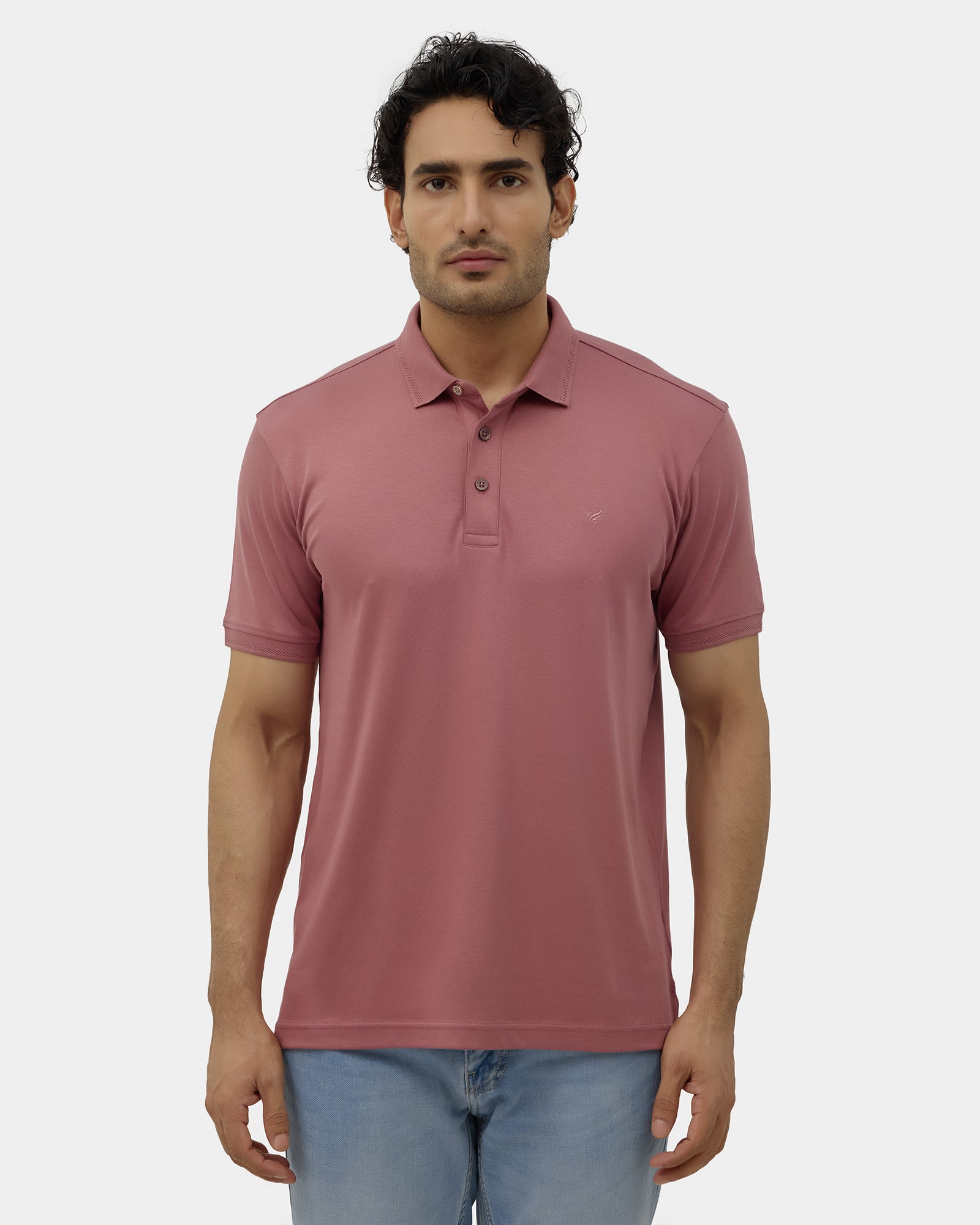 Rose Luxe Brown Solid Polo - Toll
