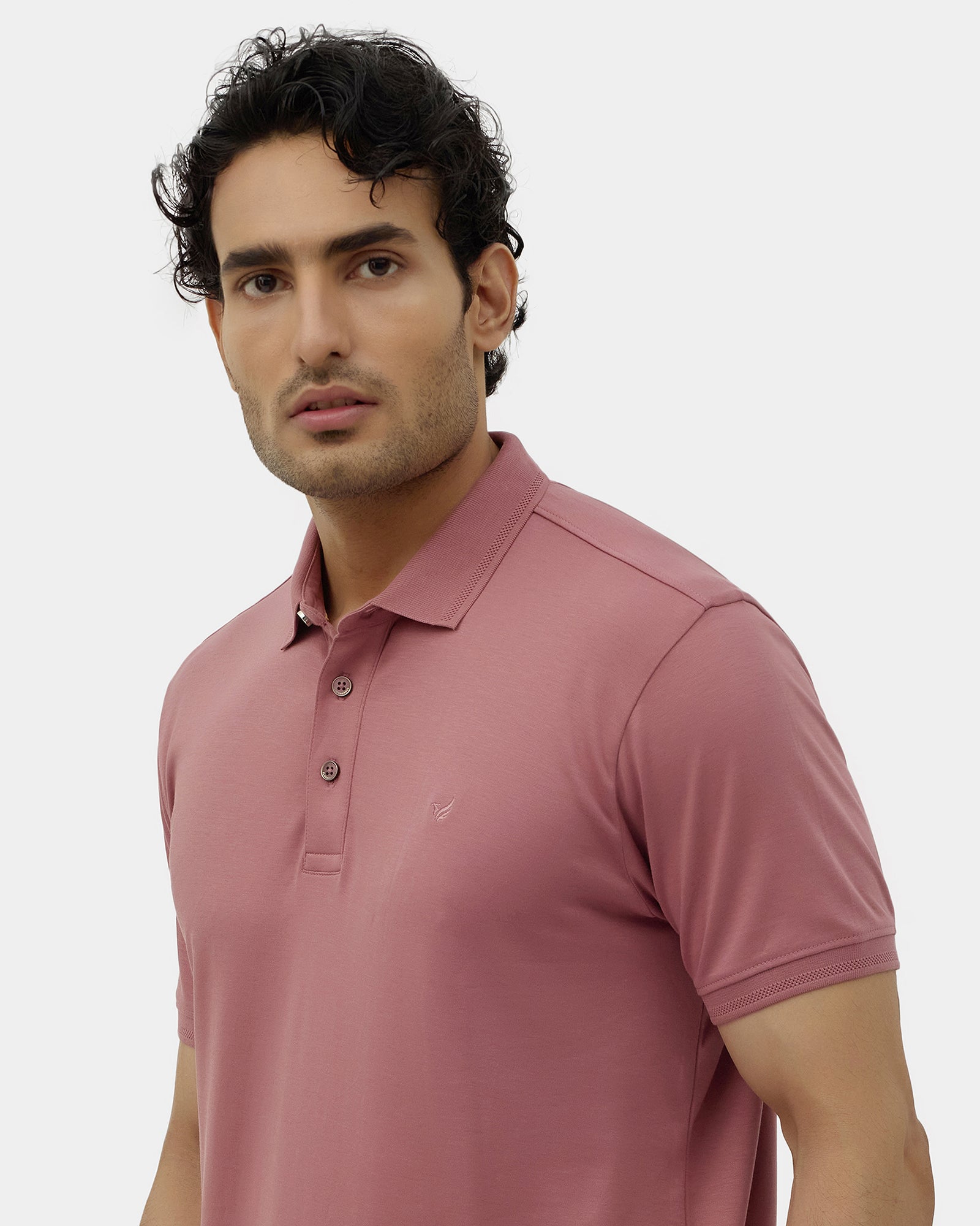 Rose Luxe Brown Solid Polo - Toll