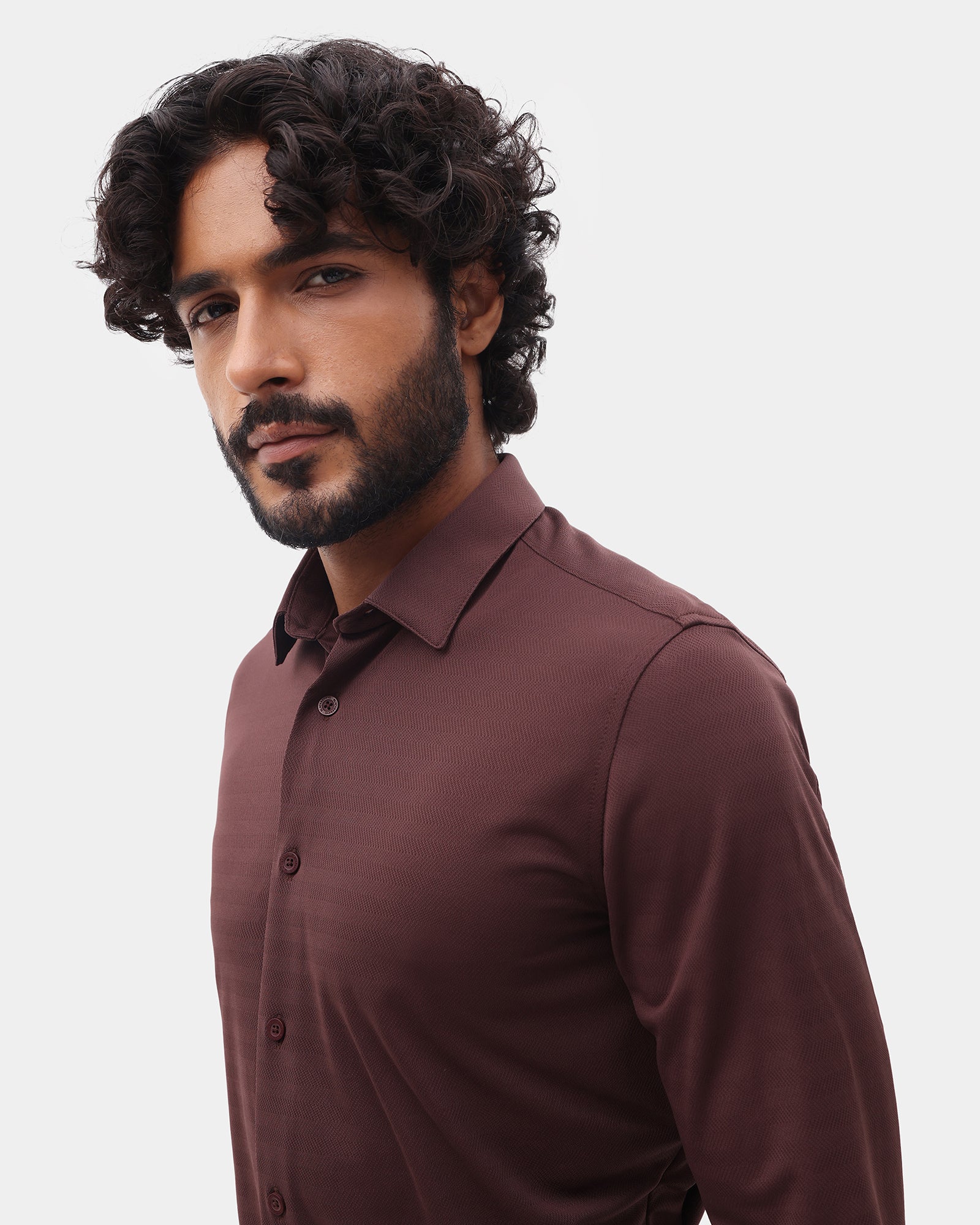 Rust TechPro Stripe Shirt - Keish