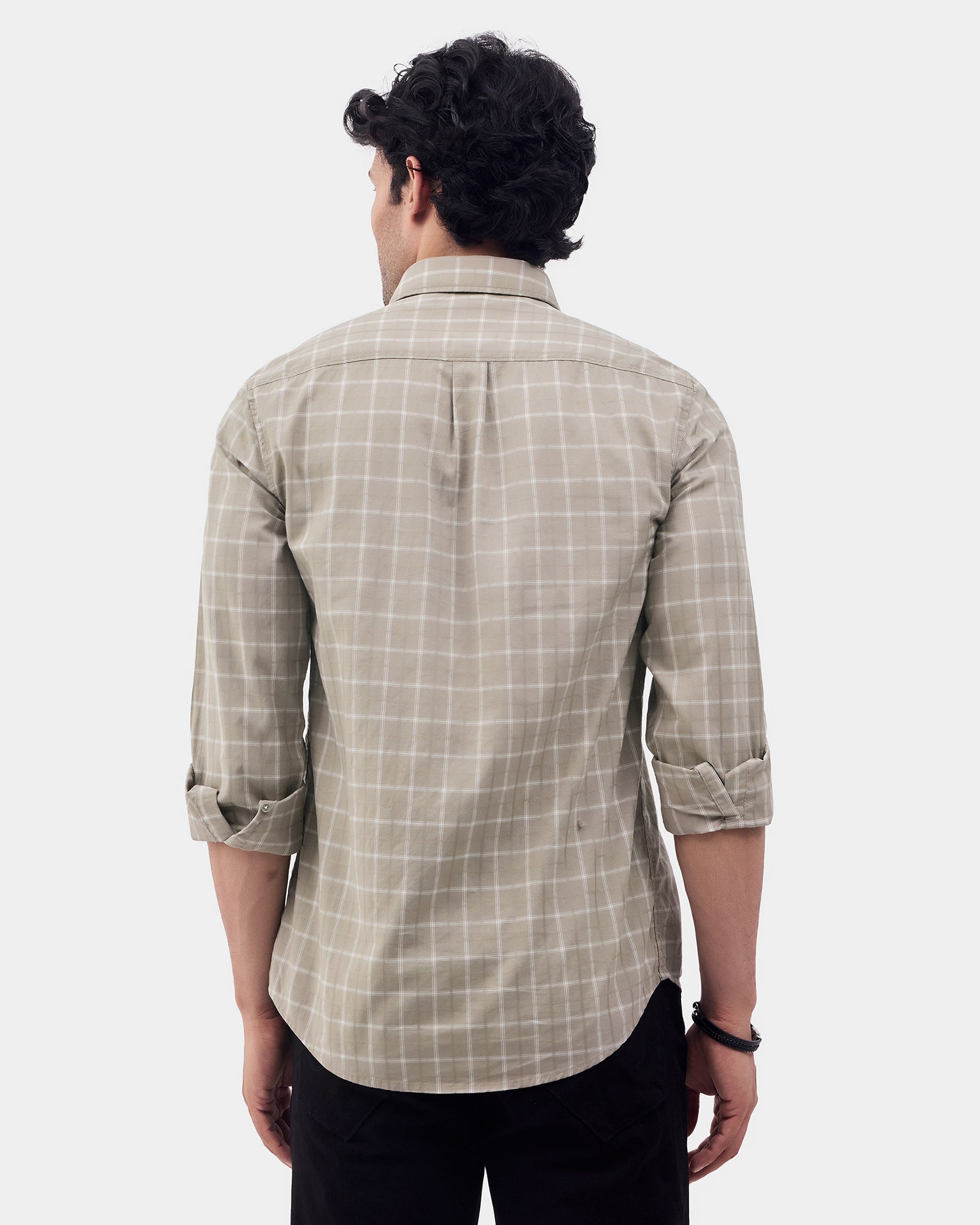 Sage Green Check Shirt - Linster