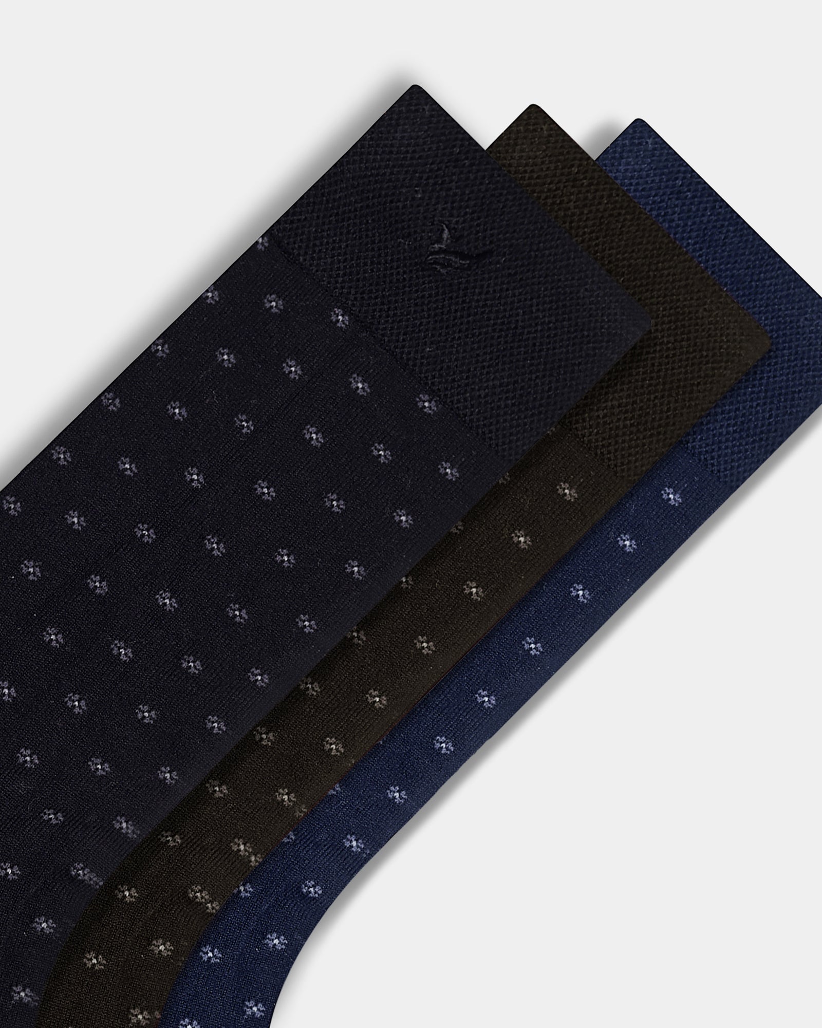 Mercerised Cotton Crew Length Socks Pack of 3 - Brandon
